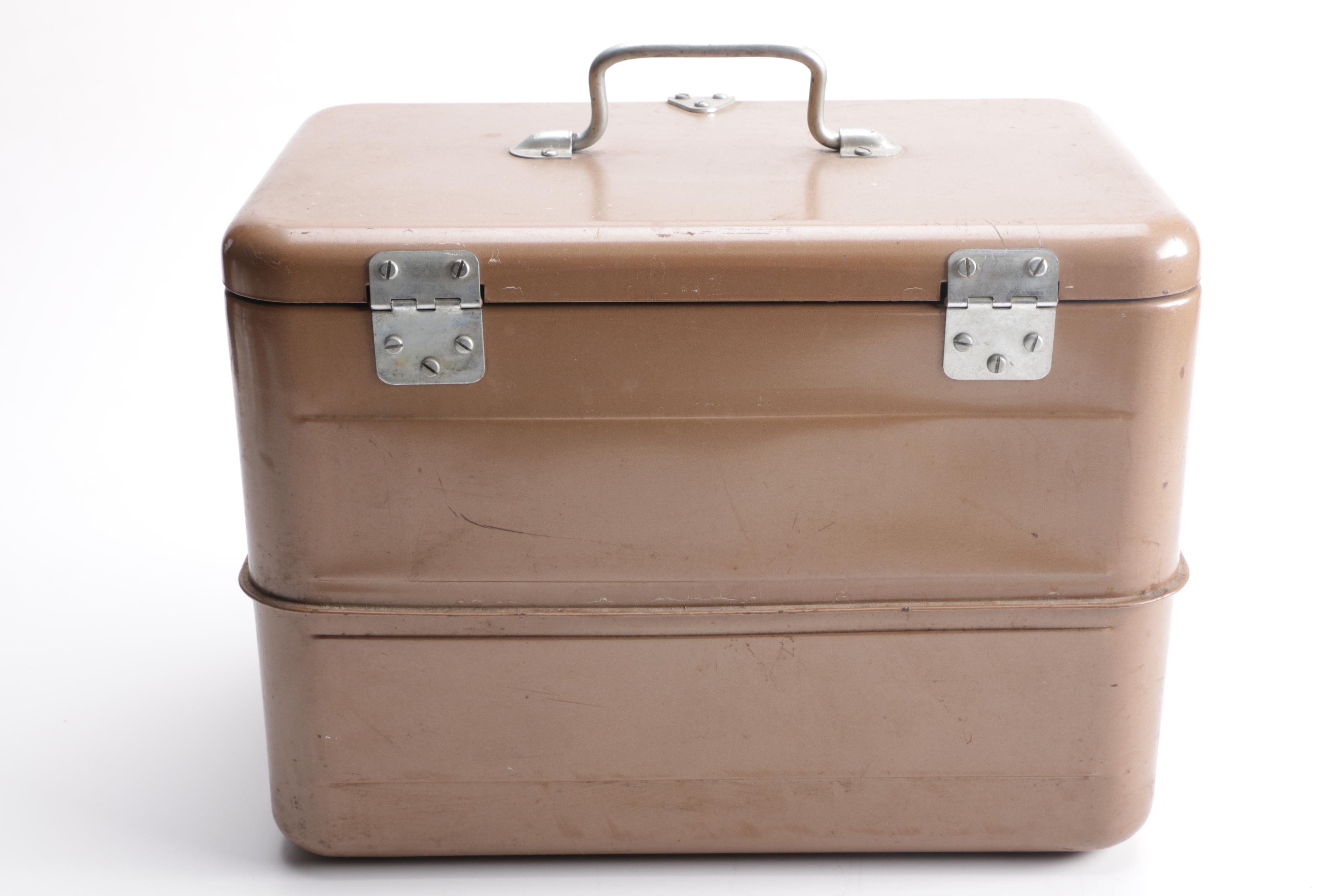 Vintage Hemp and Co. "Little Brown Chest" Steel Cooler