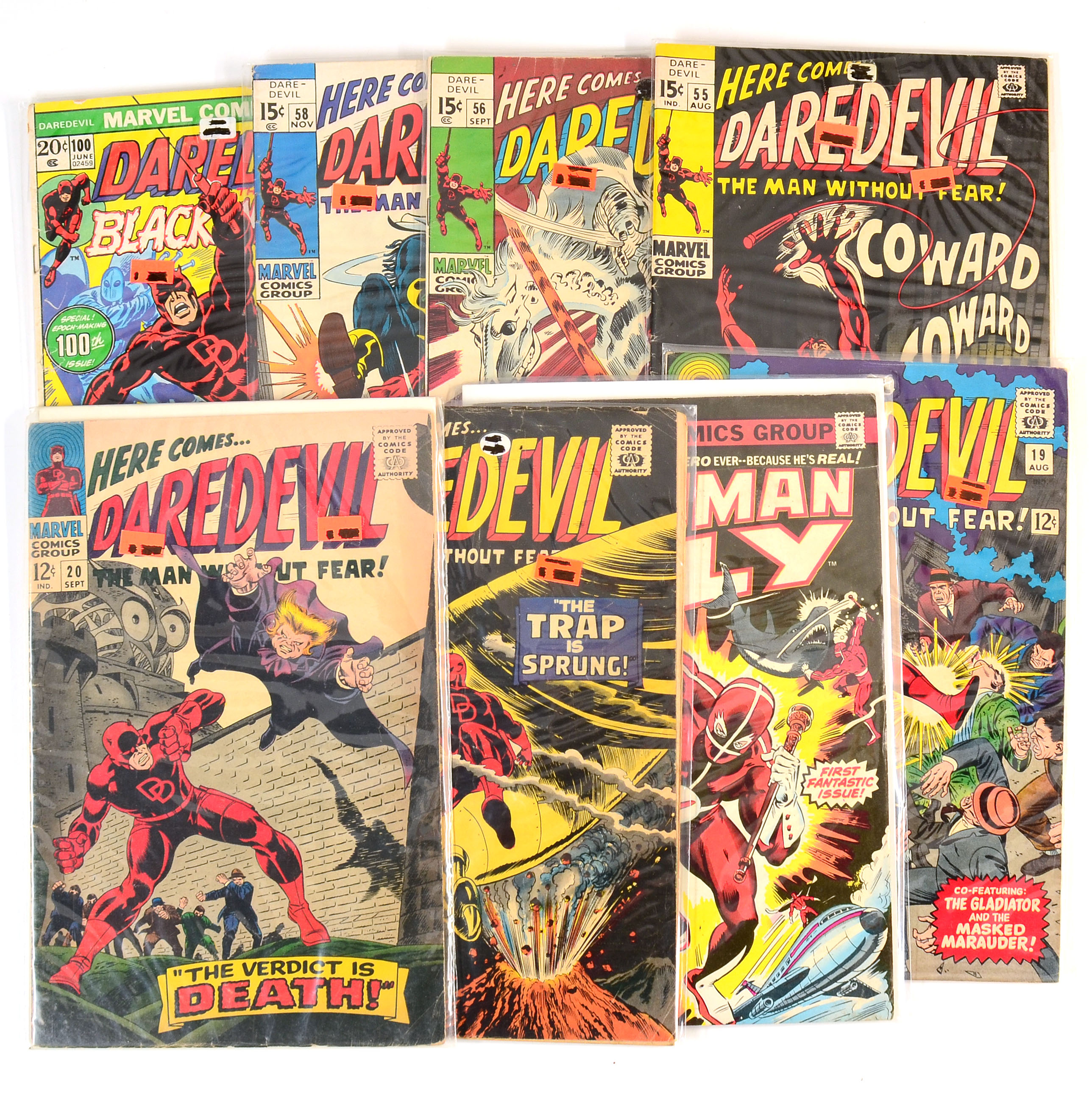Collectible Early Issue “Daredevil” Comics and "The Human Fly" Issue One