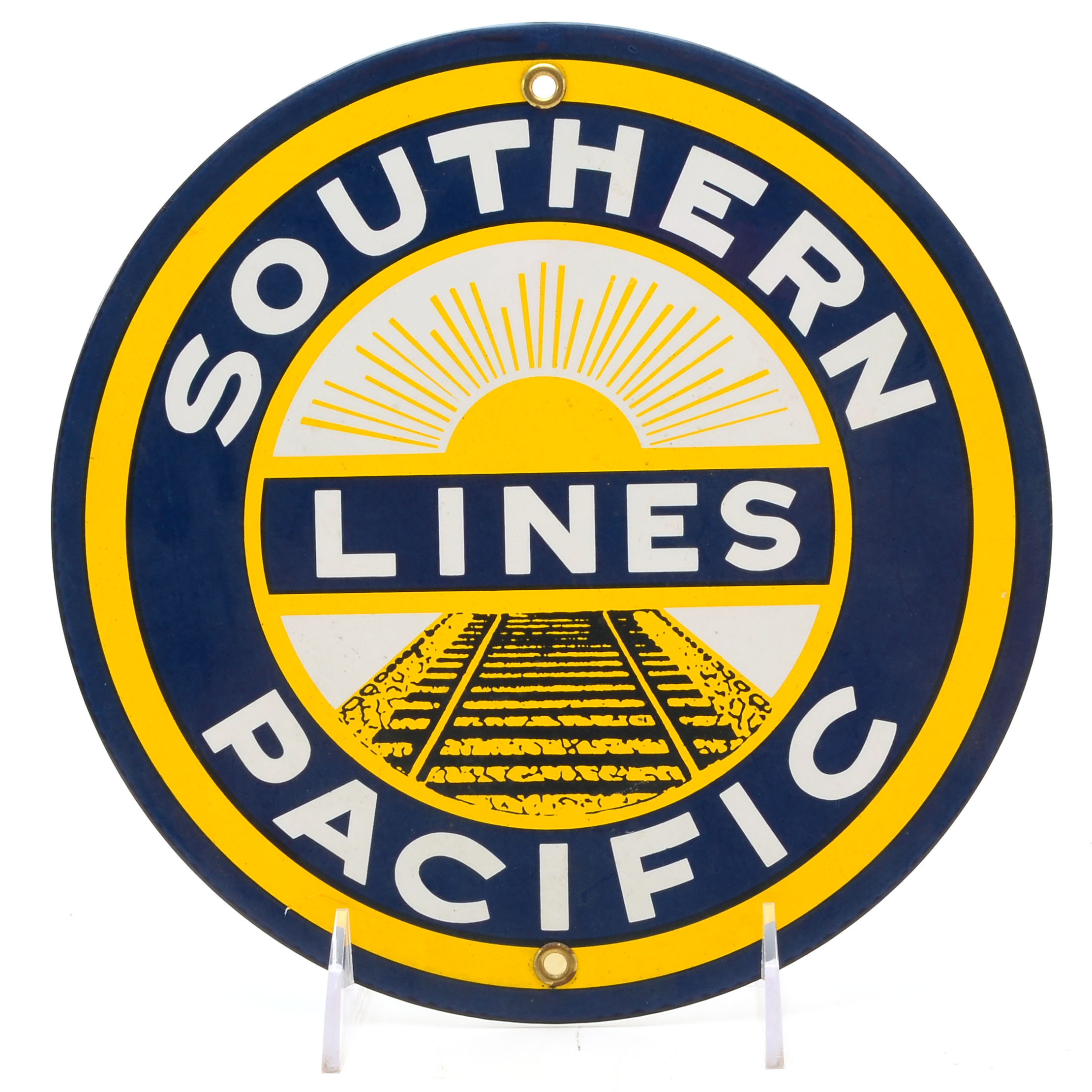Southern Pacific Lines Porcelain Railroad Sign