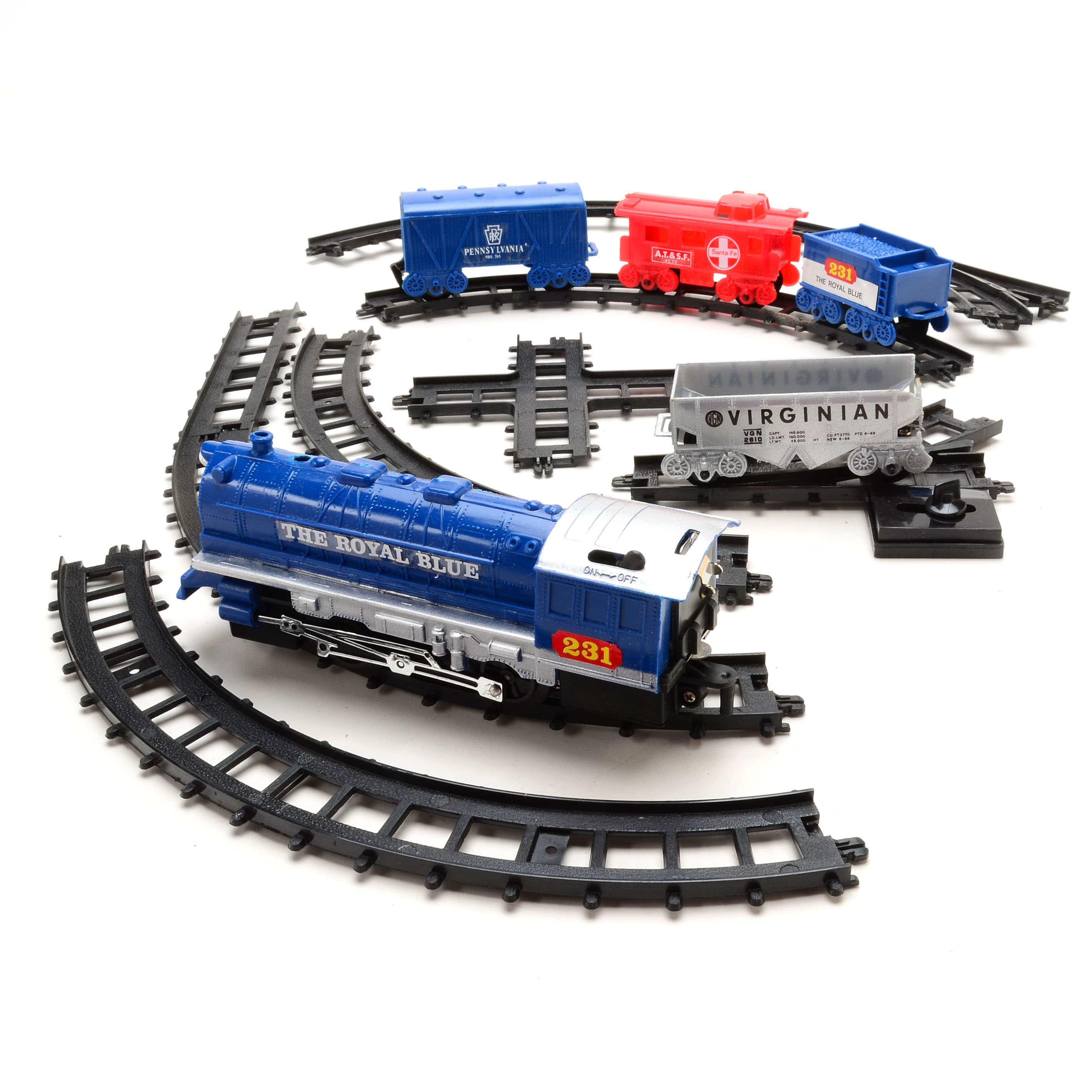 Battery Operated "The Royal Blue" Train Set