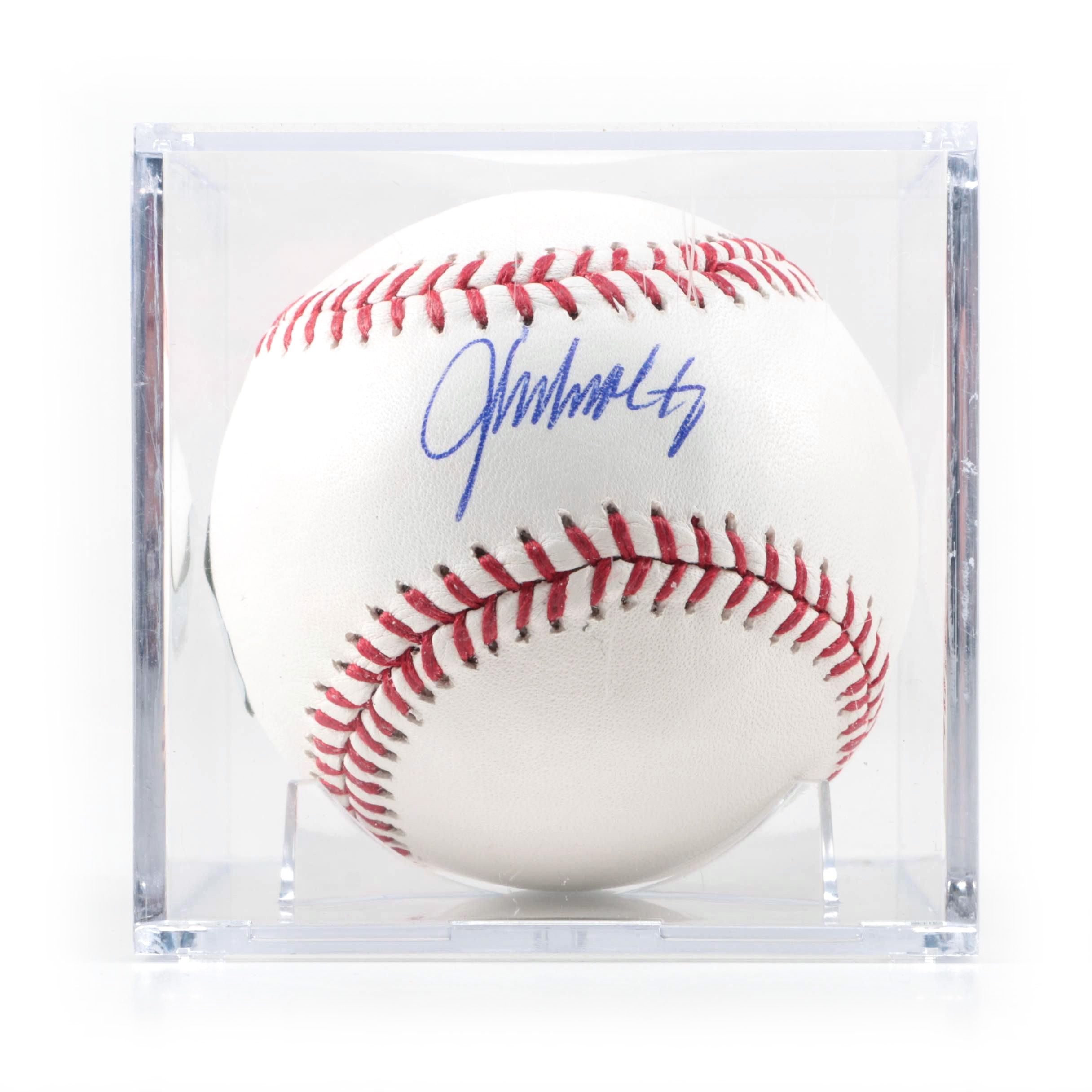 John Smoltz Autographed Baseball