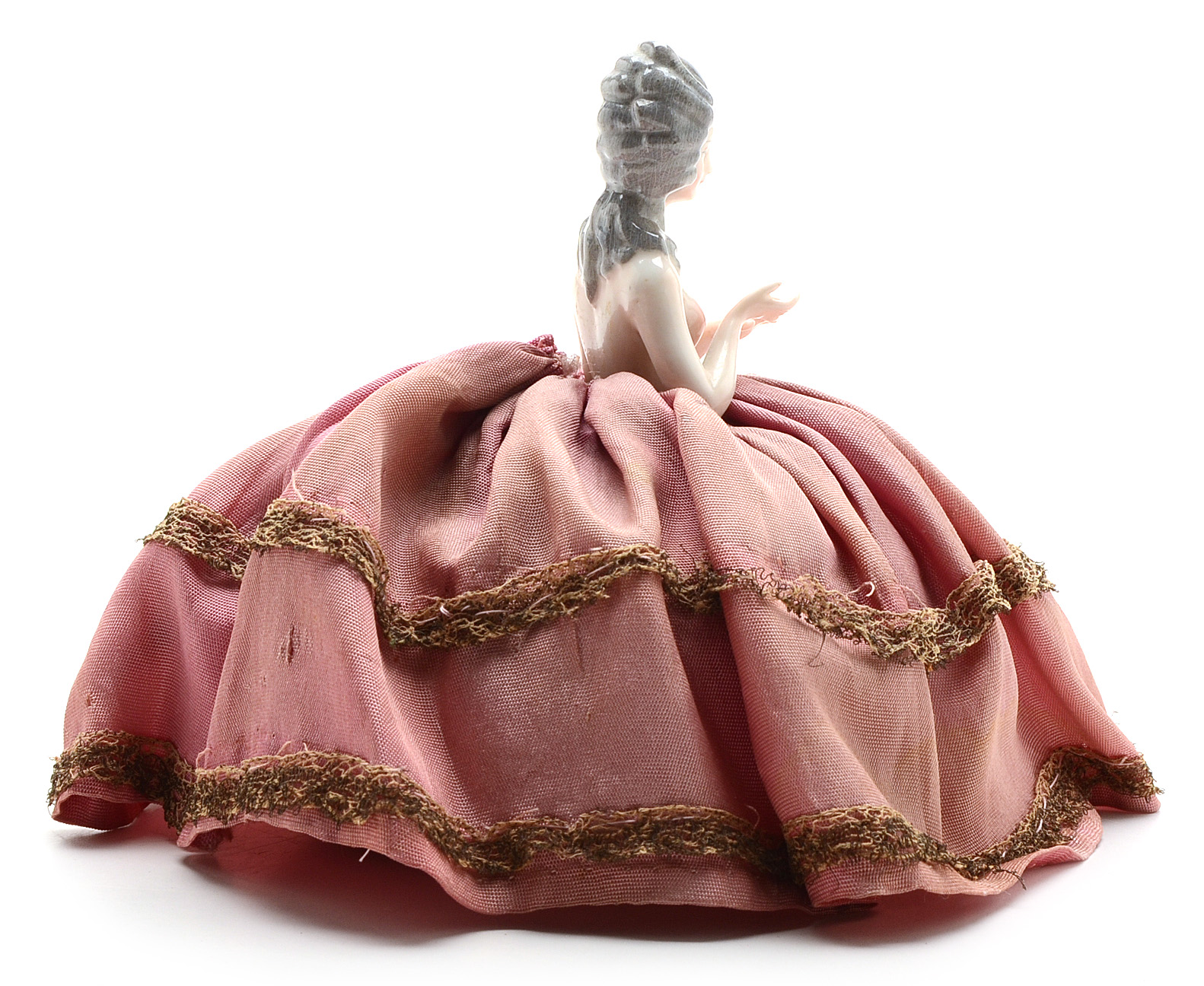 Art Deco Porcelain Half Doll Pin Cushion