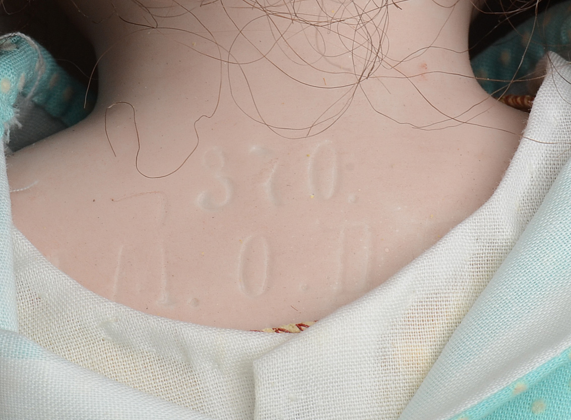 Antique Armand Marseille German Bisque Head Doll with Leather Body