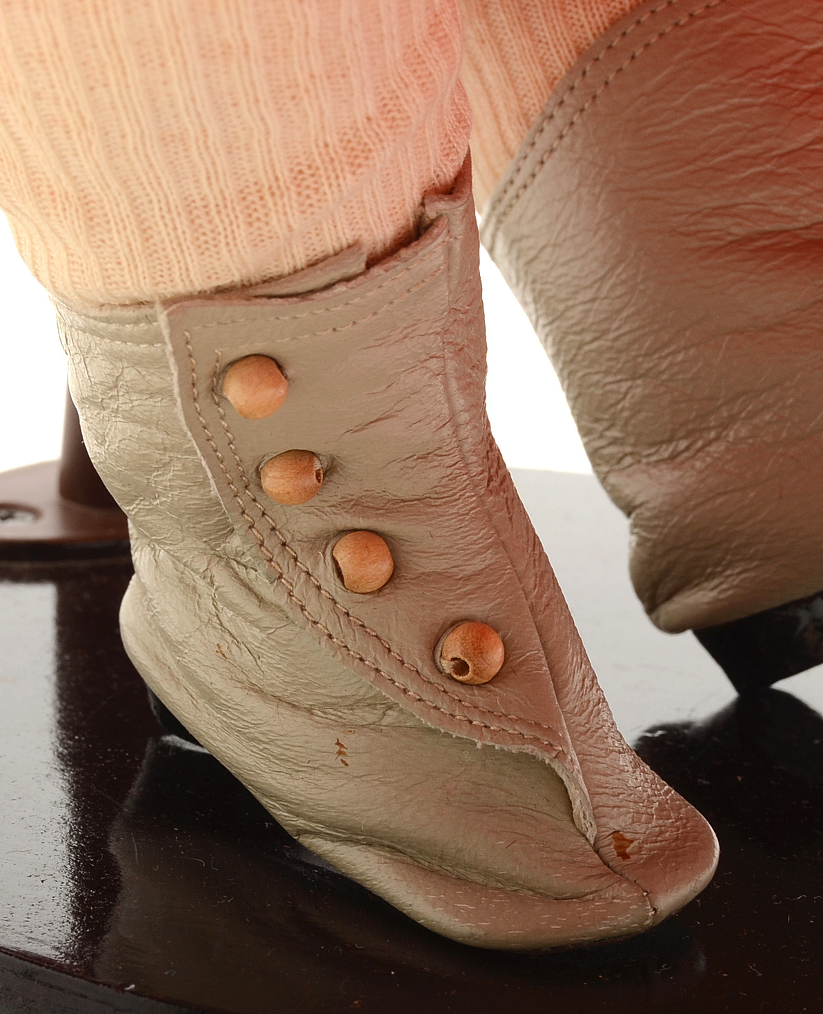 Antique German Bisque Head Karl Hartmann Doll in Red