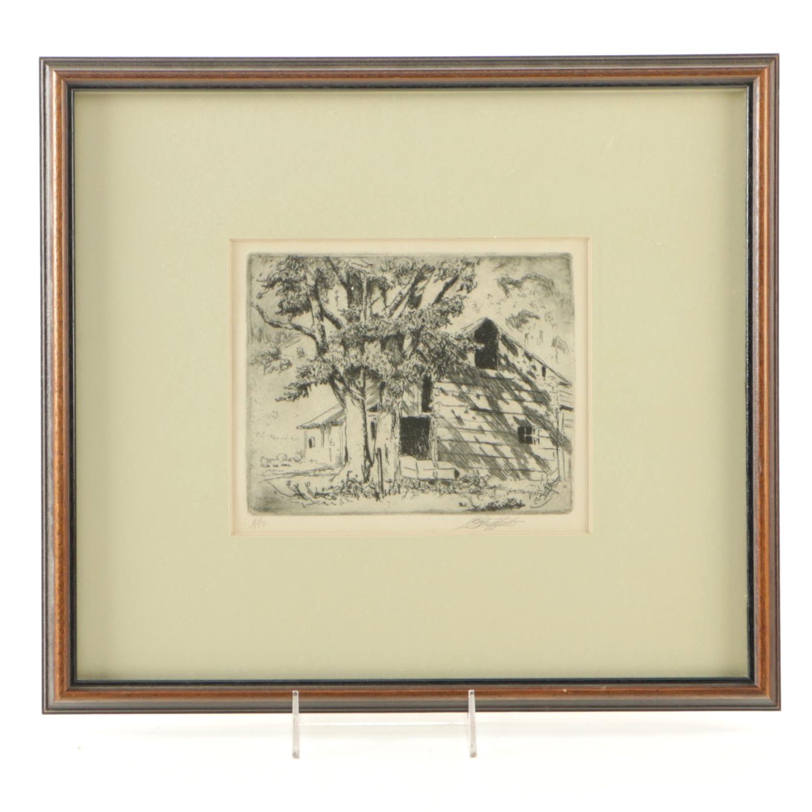 L.O. Griffith Indiana Artist Signed Limited Edition Etching