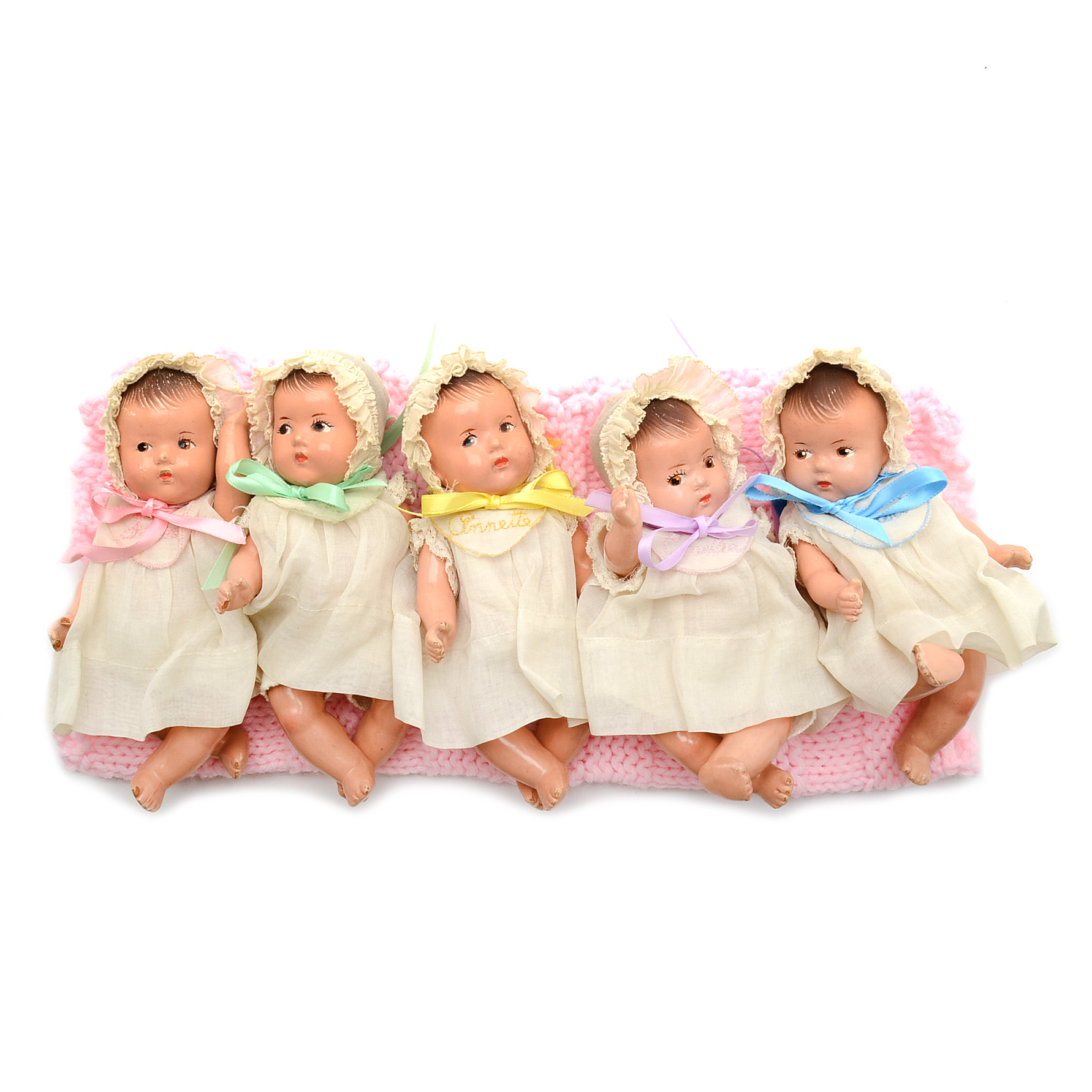 Vintage 1930s Madame Alexander Quintuplets Dolls
