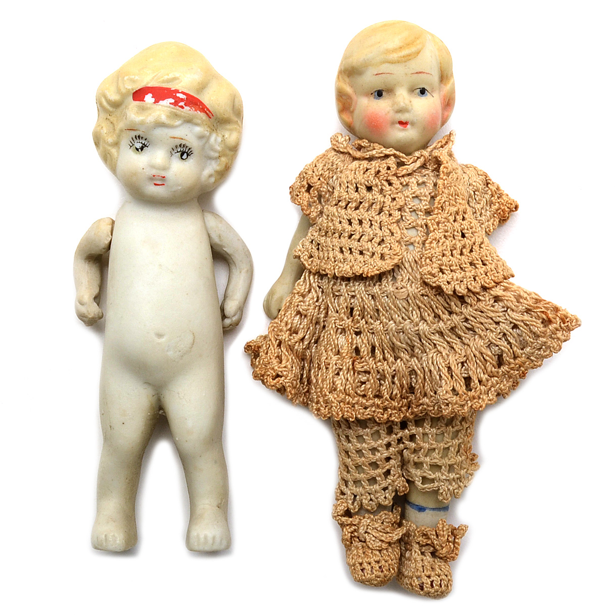 Pair of Porcelain Dolls Made in Japan
