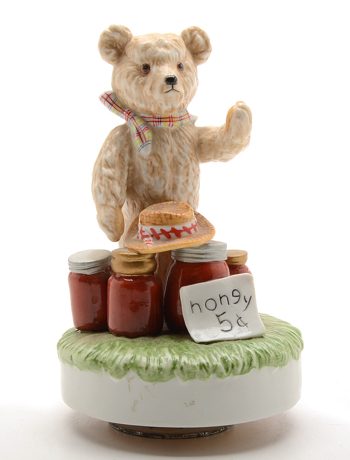 Group of Teddy Bear Ceramic Music Boxes