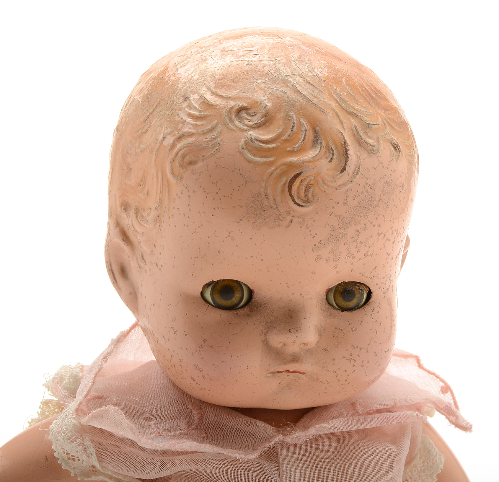 Pair of Vintage Effanbee Baby Dolls with Effanbee Heart Bracelets