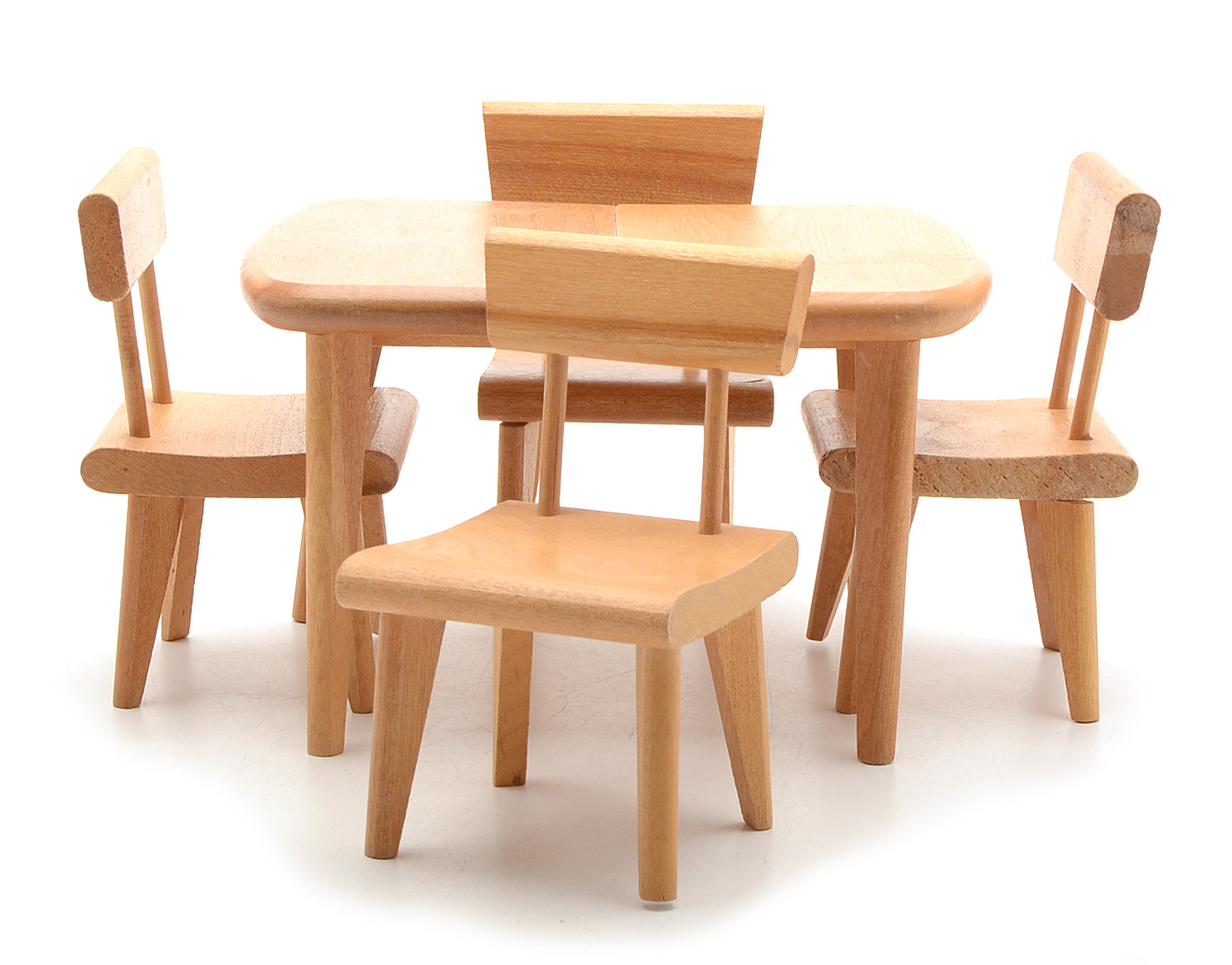 Strombecker Table and Chairs Set with other Doll Furniture