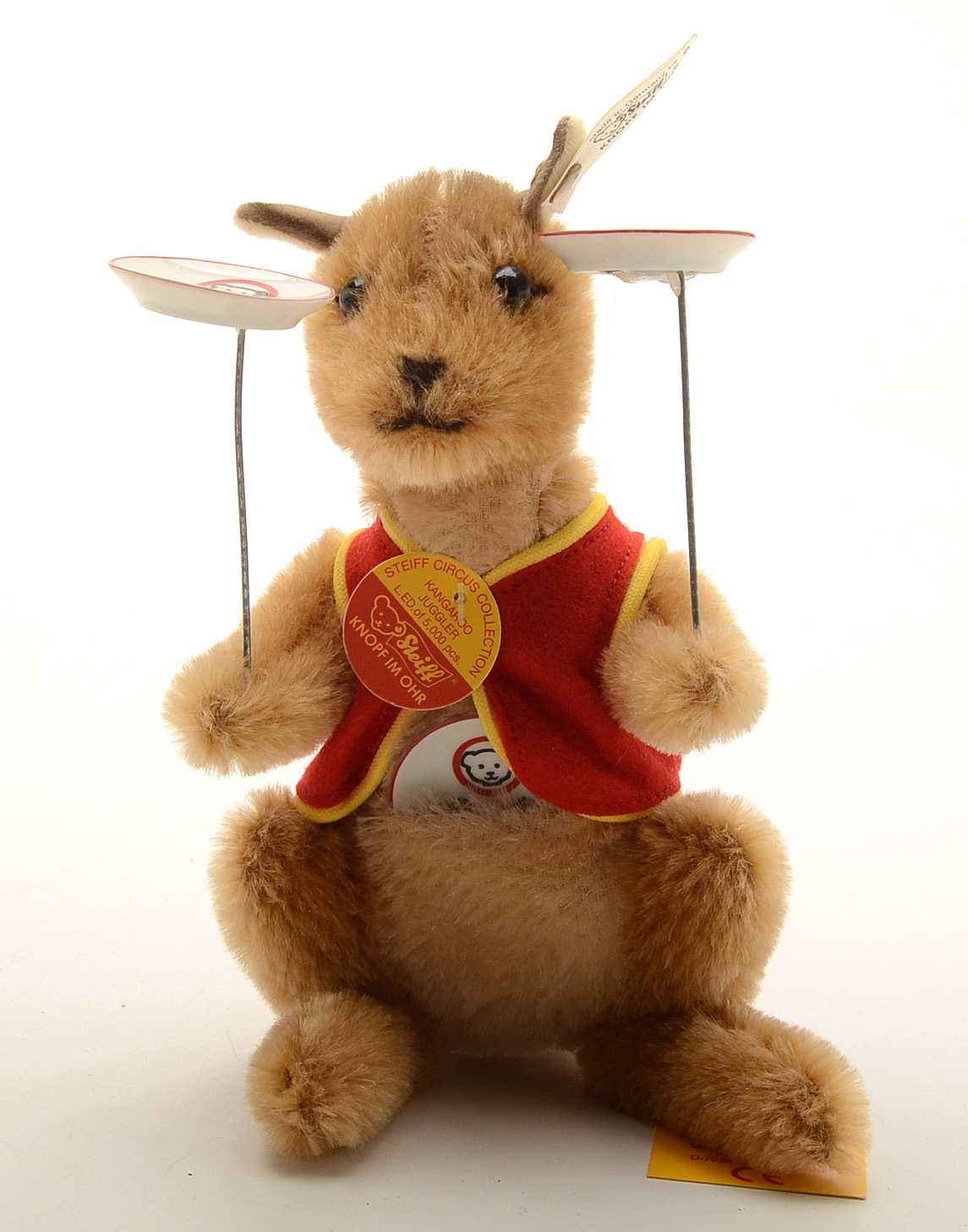 Steiff Circus Animals Lot of Three including Kangaroo Juggler