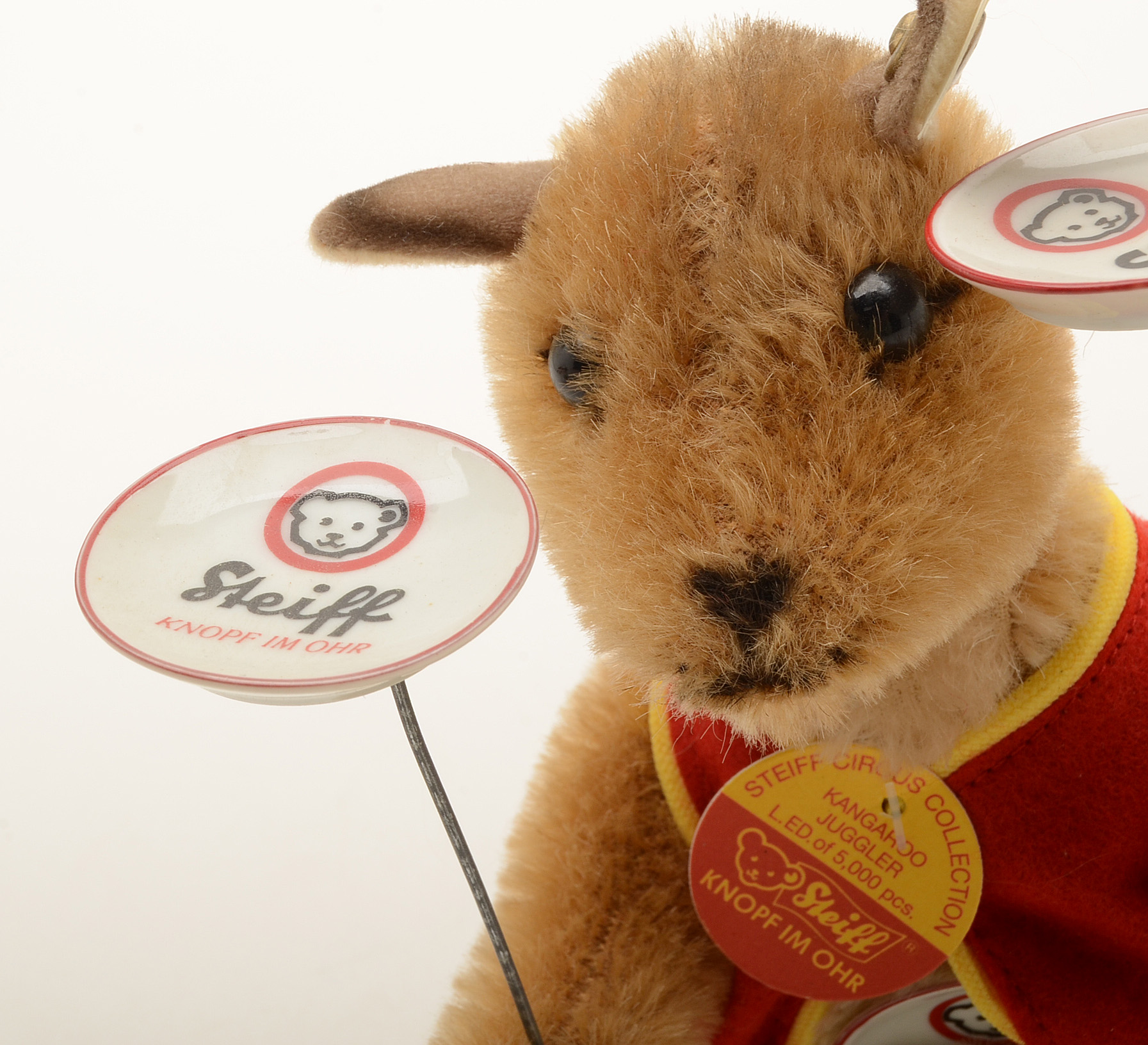 Steiff Circus Animals Lot of Three including Kangaroo Juggler