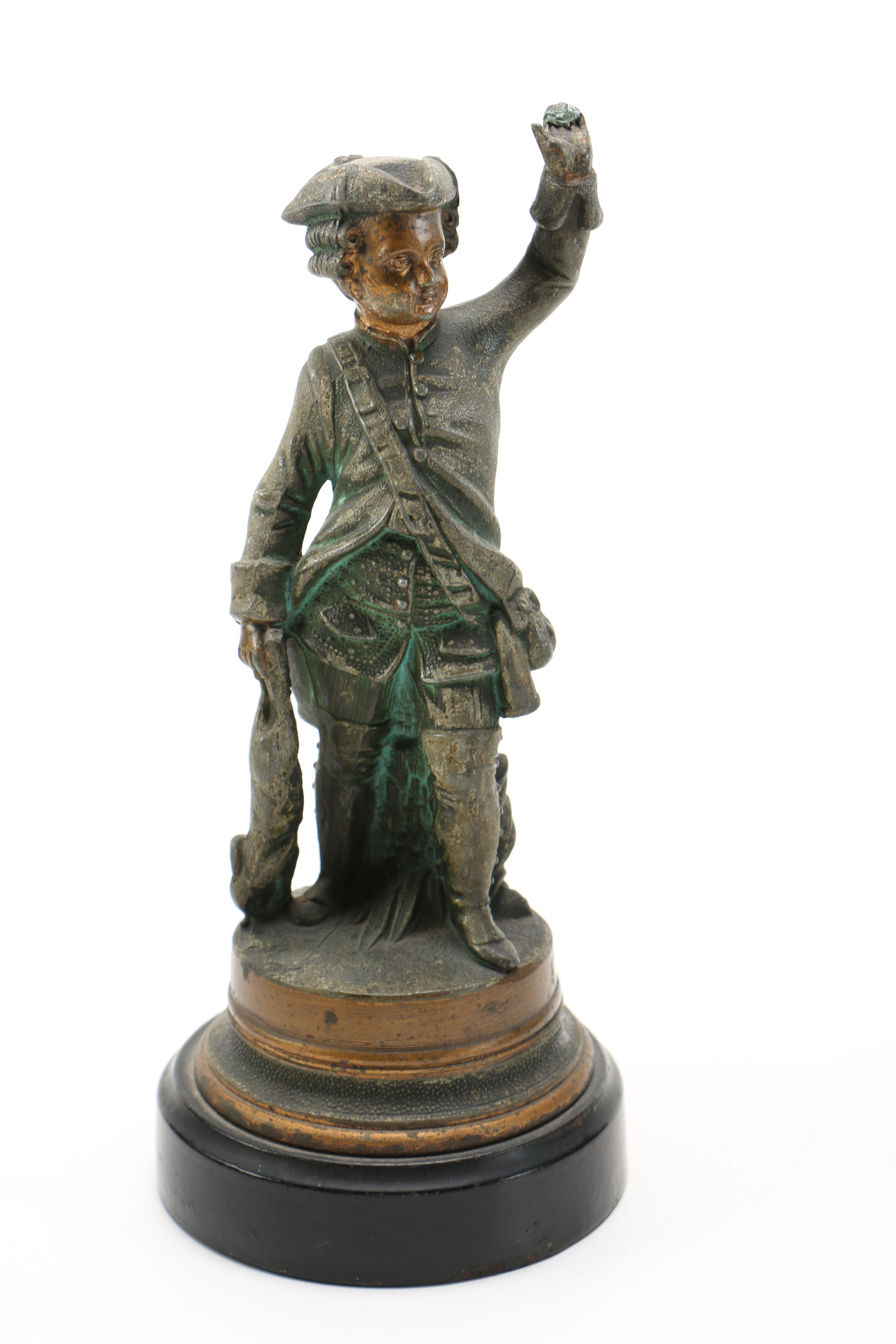 Reproduction of Michelangelo's "David" and Soldier Figurines