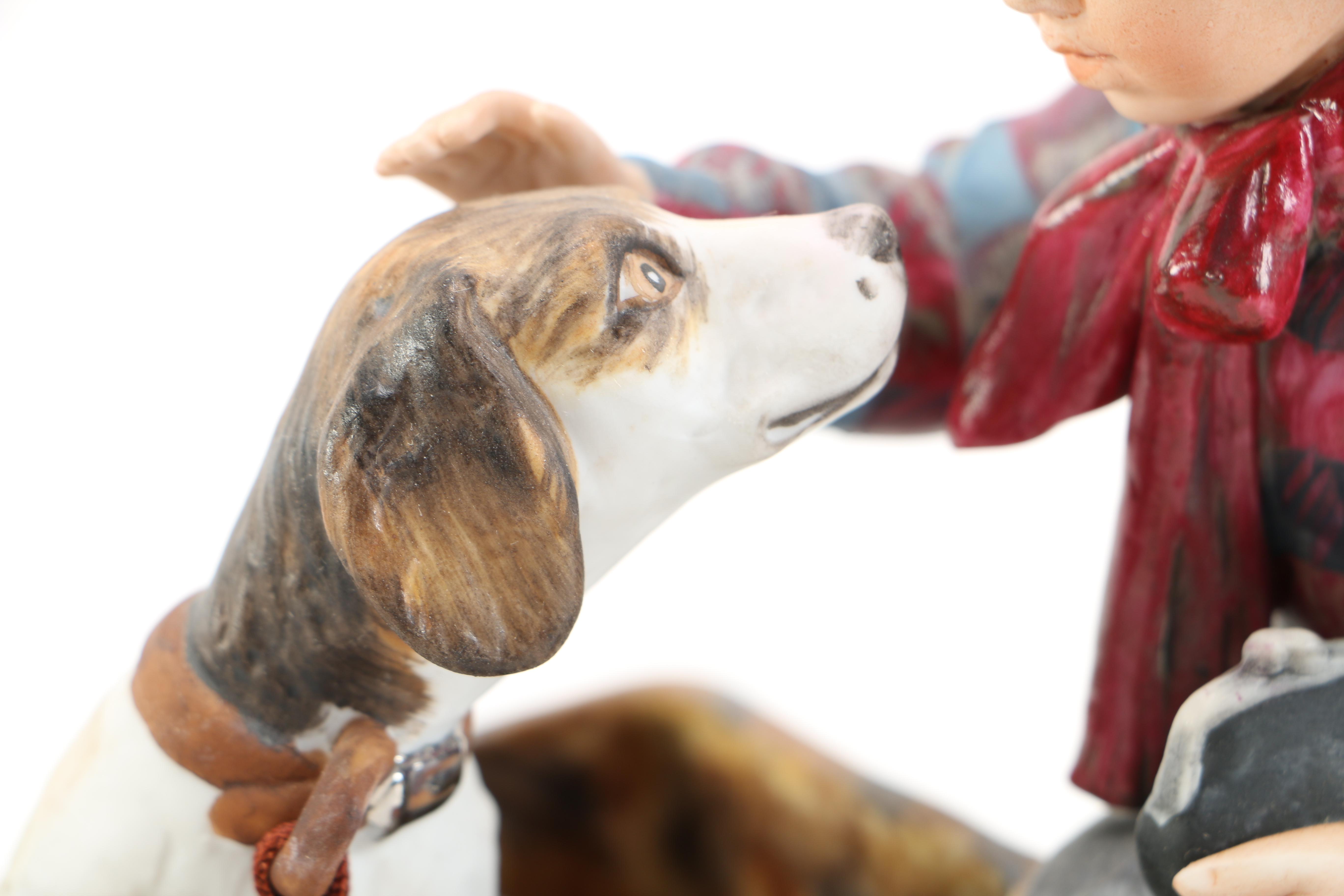 Gorham Norman Rockwell "Winter - A Boy Meets His Dog" China Figurine