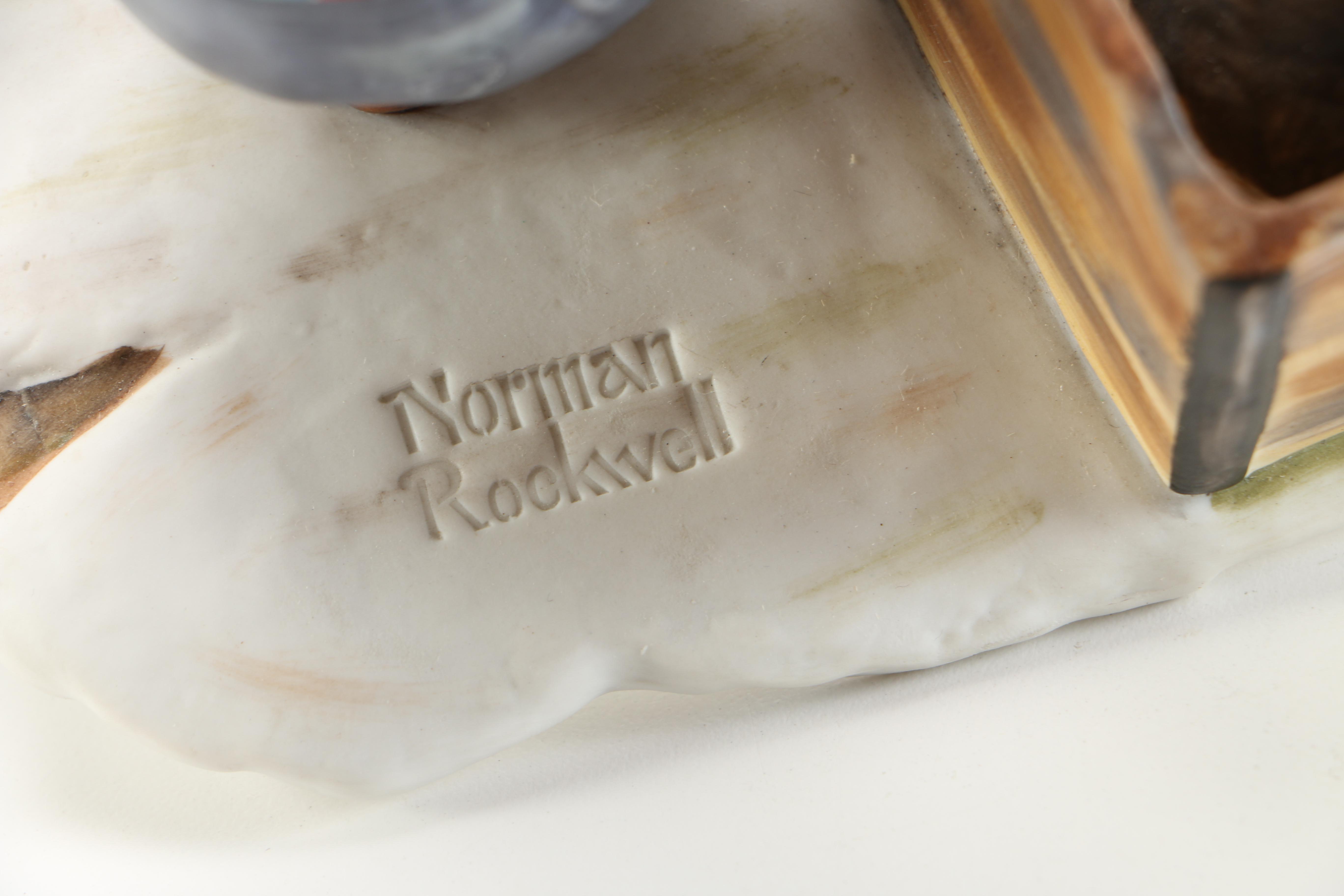 Gorham Norman Rockwell "Winter - A Boy Meets His Dog" China Figurine