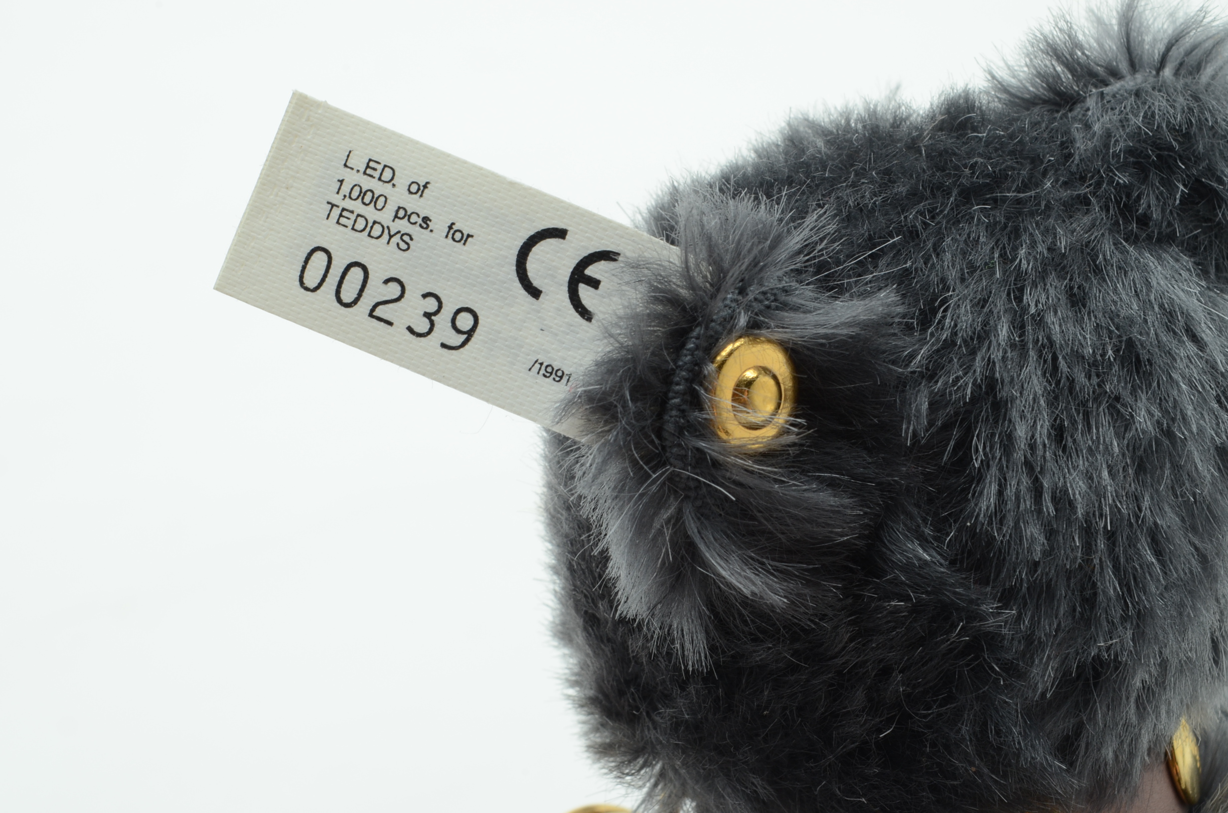 Steiff Gray "Teddy Baby" Made in Germany