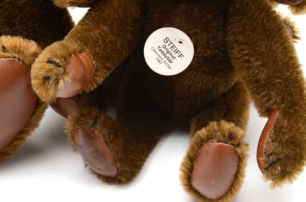 Steiff Official Replica of the Original Teddybear Chocloate Brown Bear Set of Five