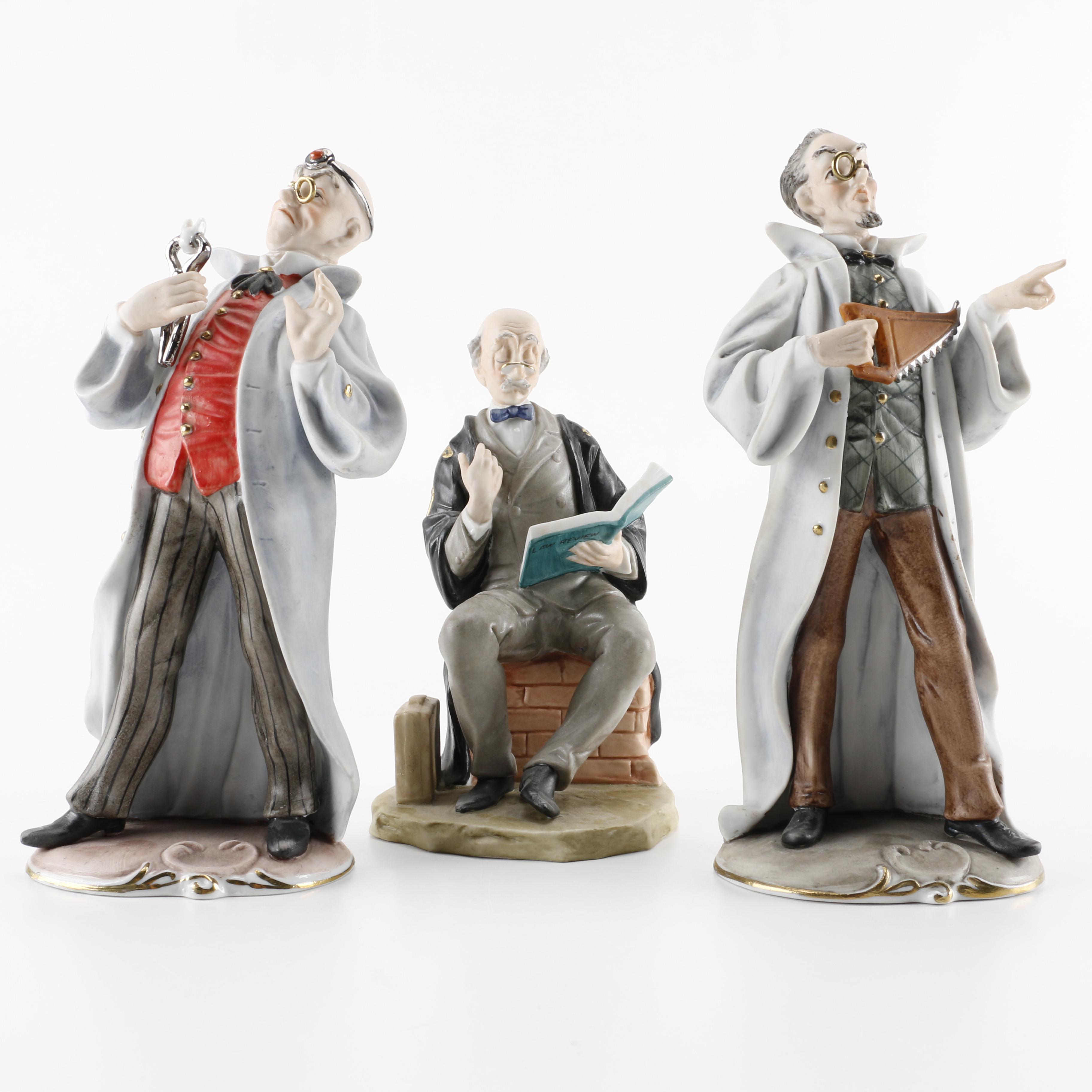 Capodimonte Porcelain Doctor Figurines