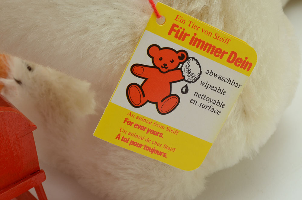 Steiff 1982 Original White Mohair Teddy Bear Set of Five