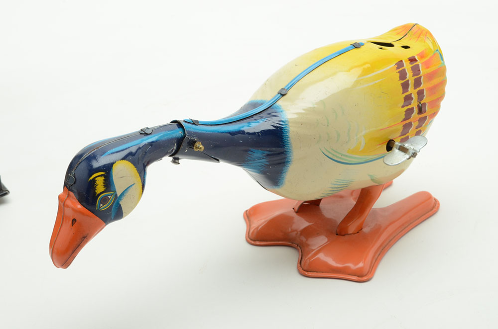 Vintage Marx De-Luxe Dial Typewriter and Linemar Mechanical Goose