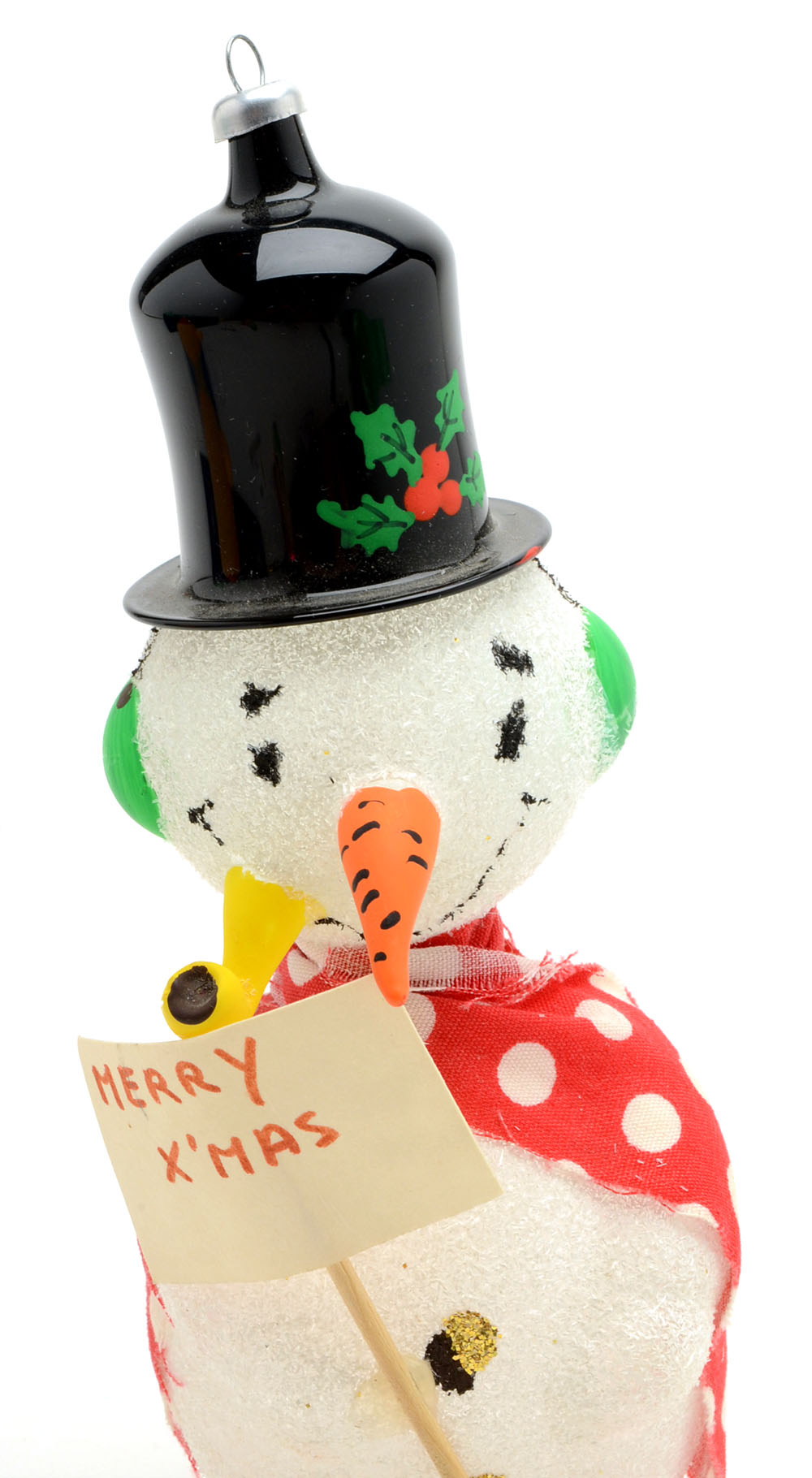 Vintage "Soffieria de Carlini" Hand Blown Snowman Ornament