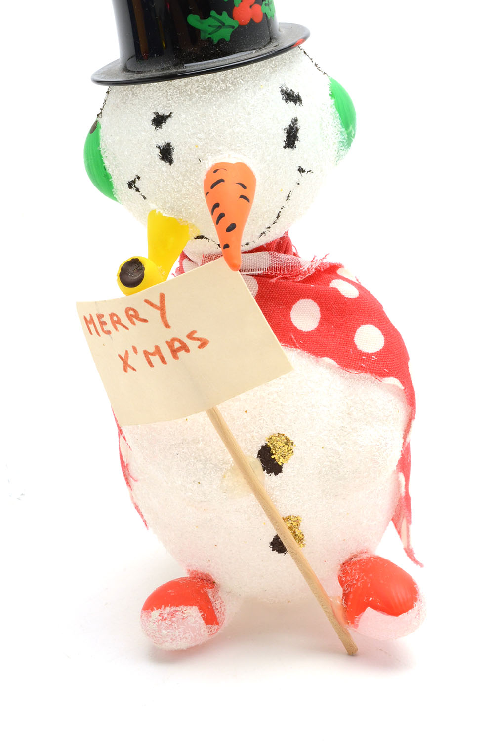 Vintage "Soffieria de Carlini" Hand Blown Snowman Ornament