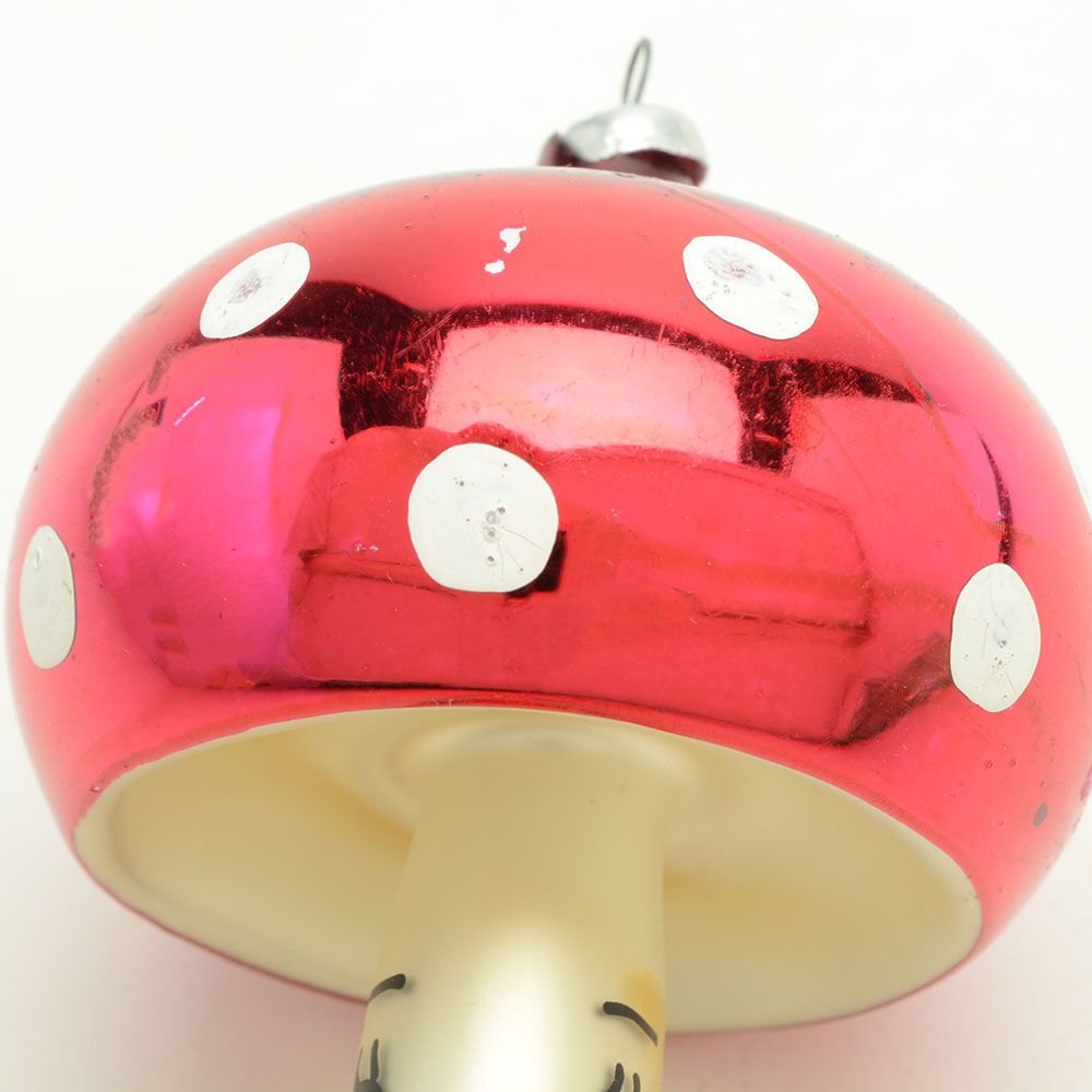 Vintage "Soffieria de Carlini" Hand Blown Mushroom Ornament