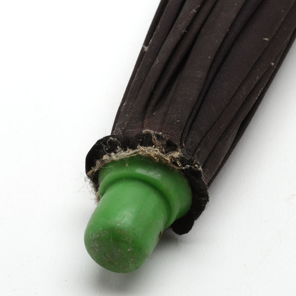 Vintage Umbrella with Pottery Vase and Shoe Stretchers