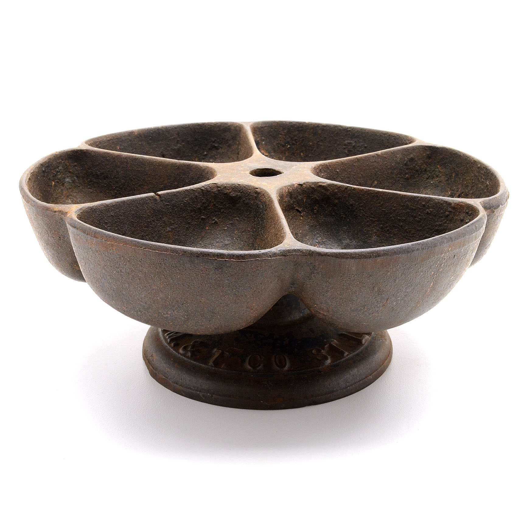 Vintage Cast Iron Nail Caddy on Pedestal Base