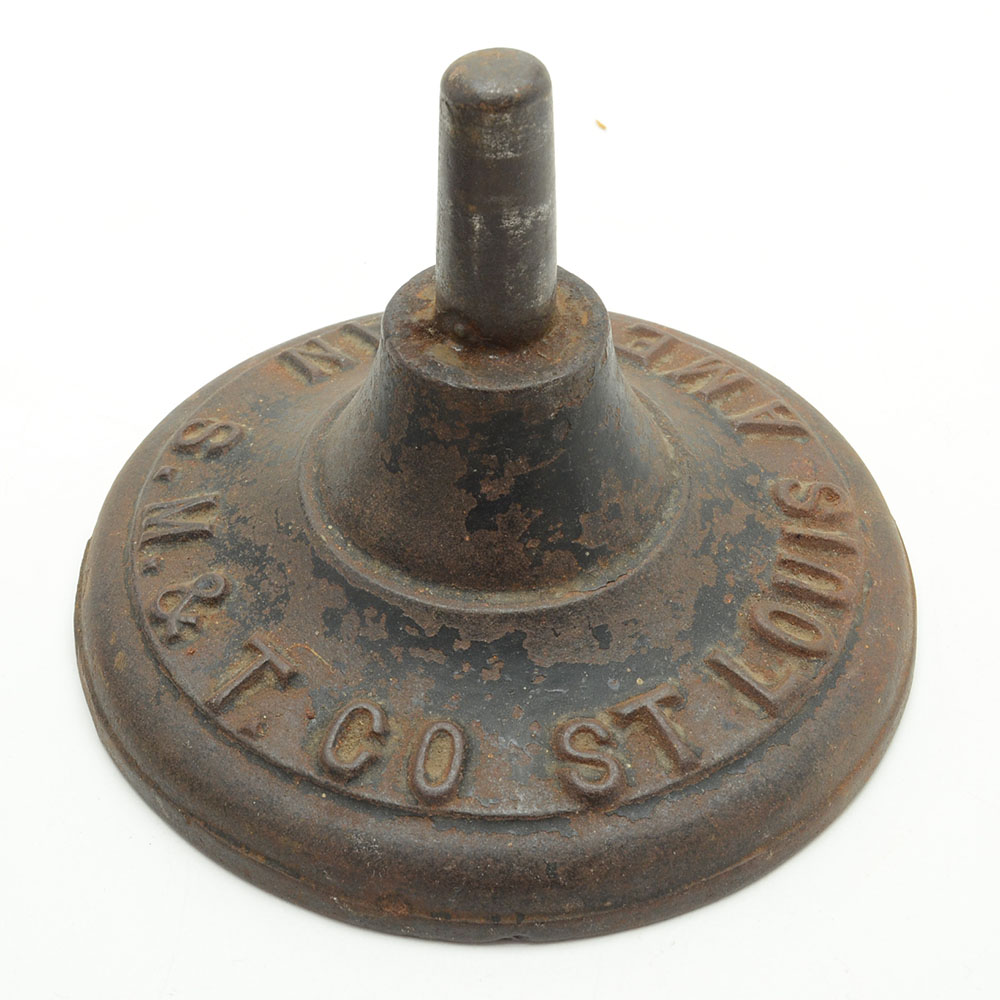 Vintage Cast Iron Nail Caddy on Pedestal Base