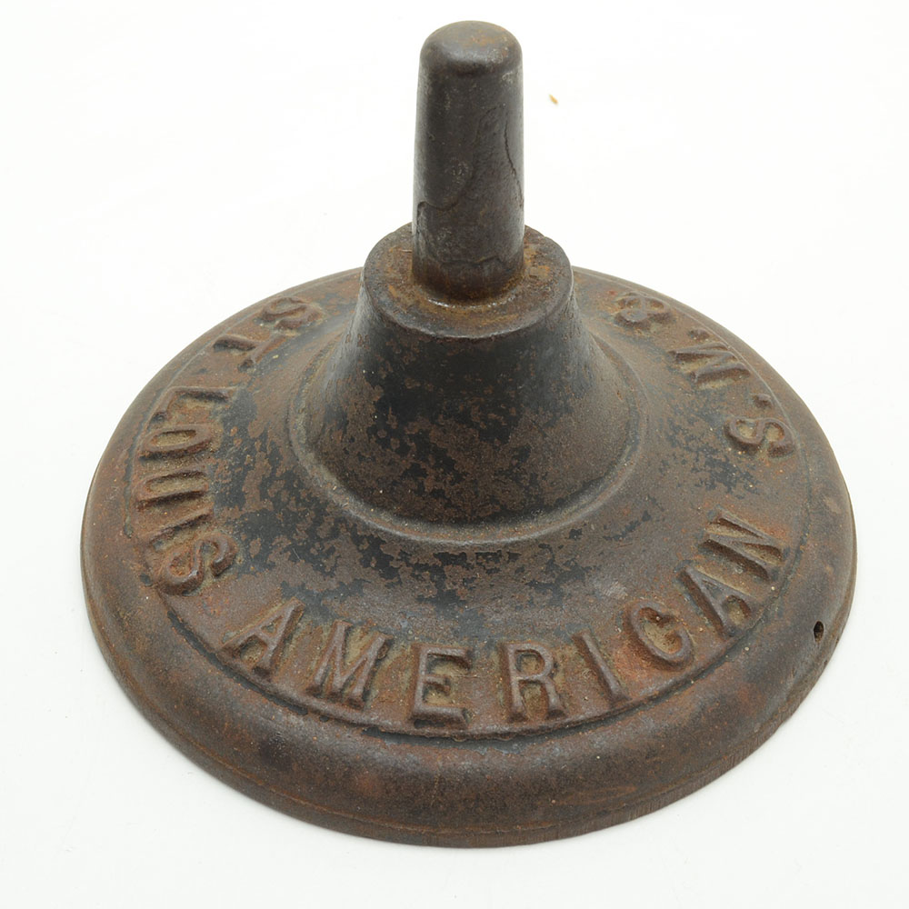 Vintage Cast Iron Nail Caddy on Pedestal Base