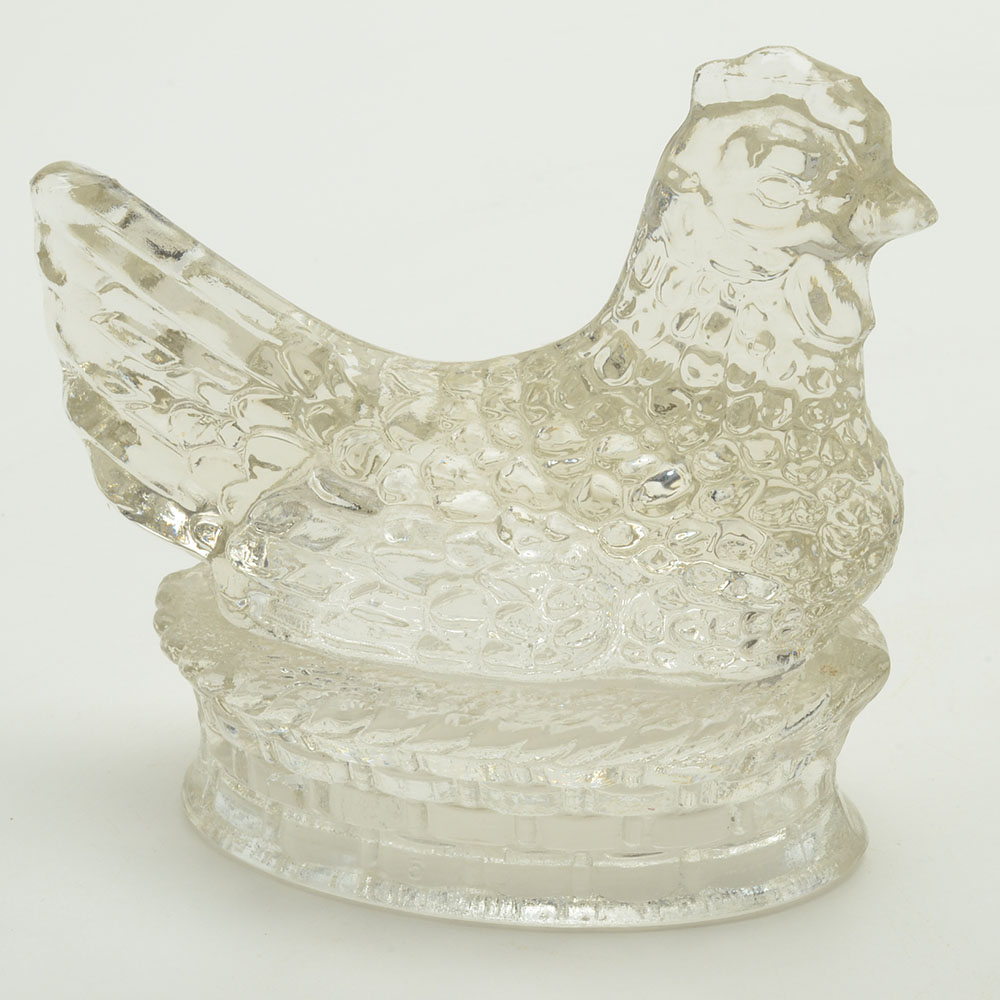 Three Antique Glass Candy Containers