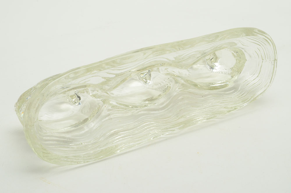 Three Antique Glass Candy Containers