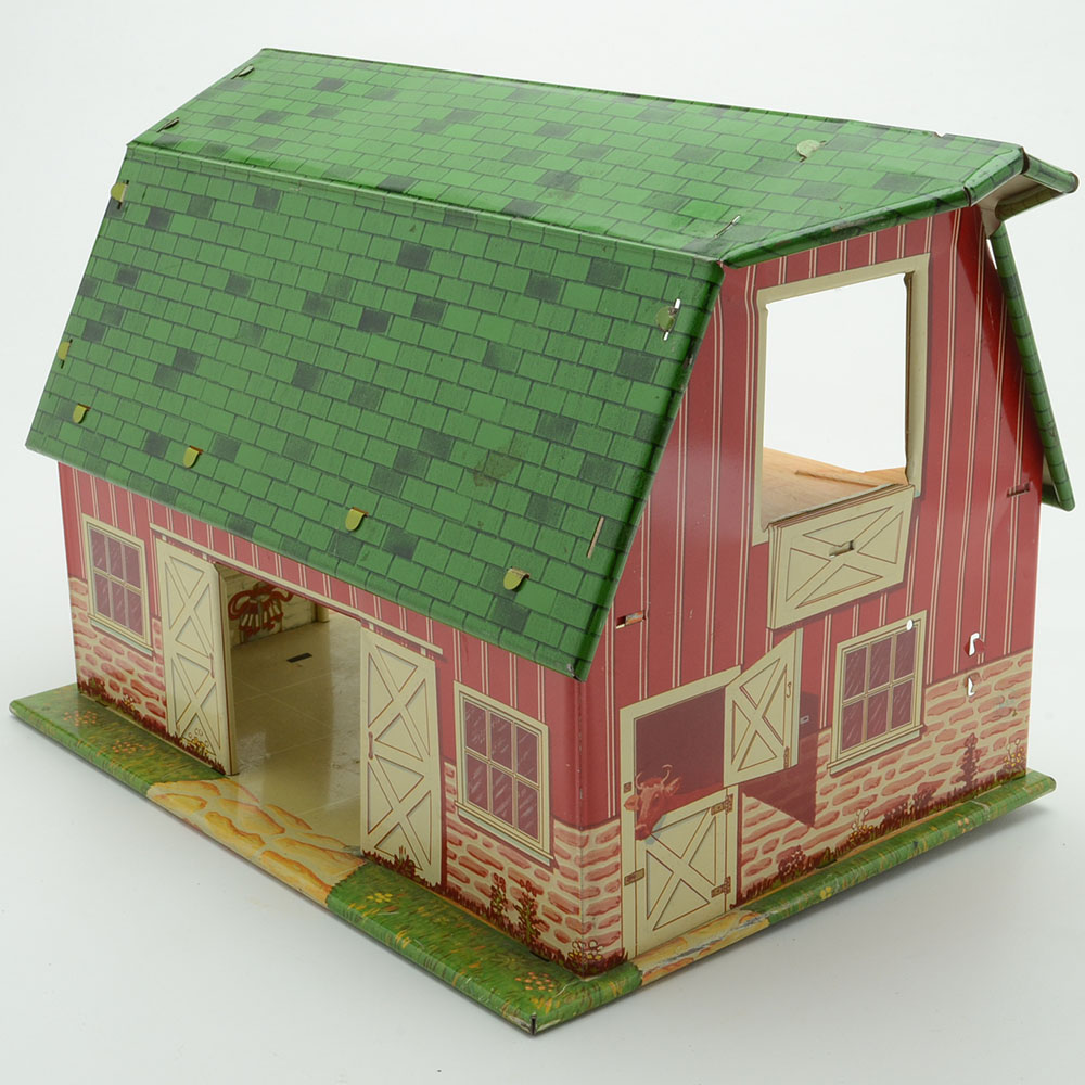 Marx Toys Tin Lithographed "Lazy Day Farm" with Accessories