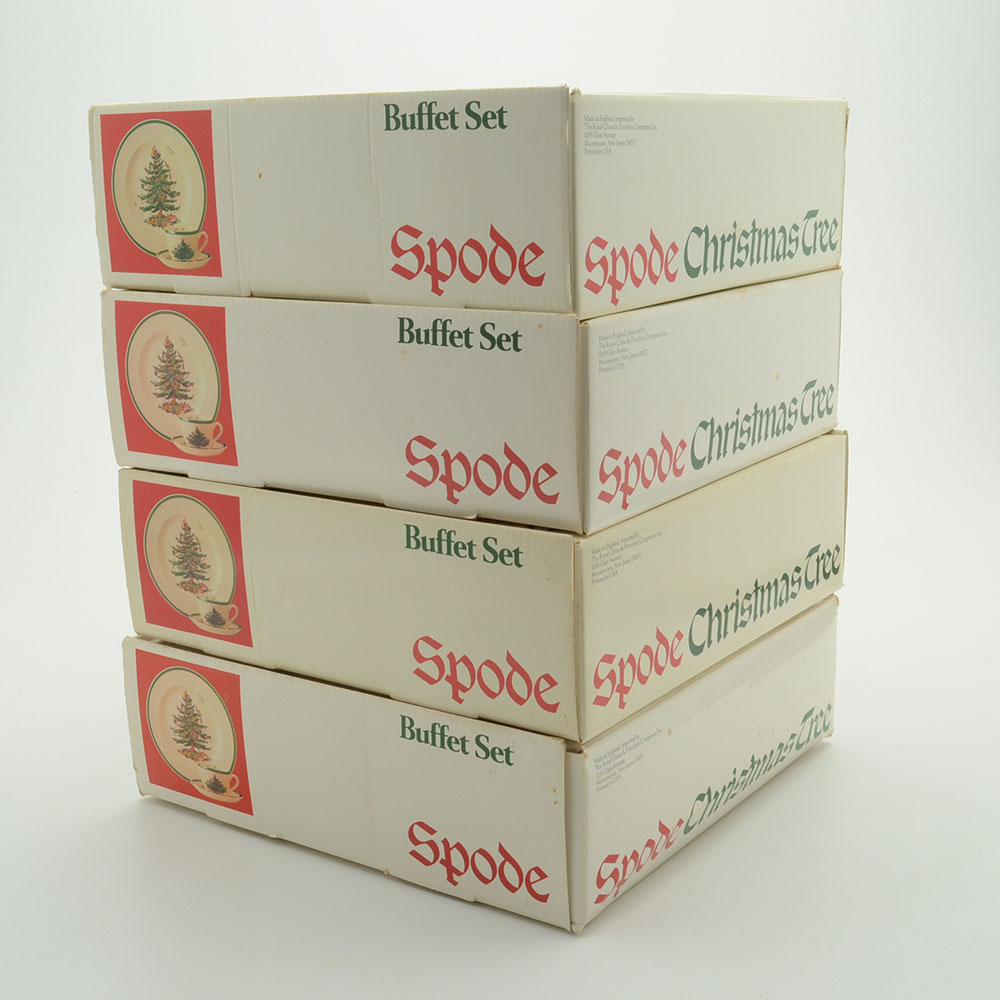 Spode "Christmas Tree" China Buffet Service for Four