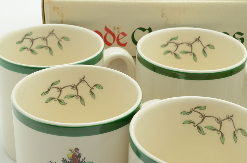 Spode "Christmas Tree" China Mugs, Bowls and Plates
