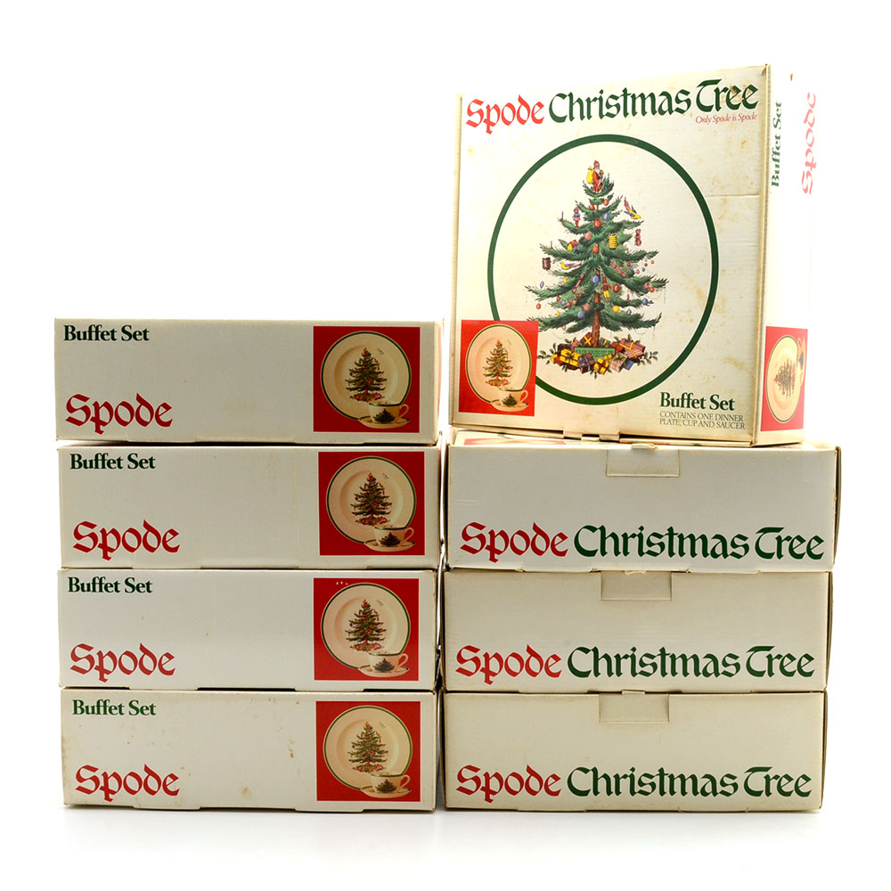 Spode "Christmas Tree" China Buffet Service for Eight