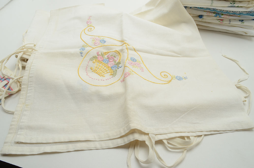 Vintage Embroidered and Hand-Crocheted Linens