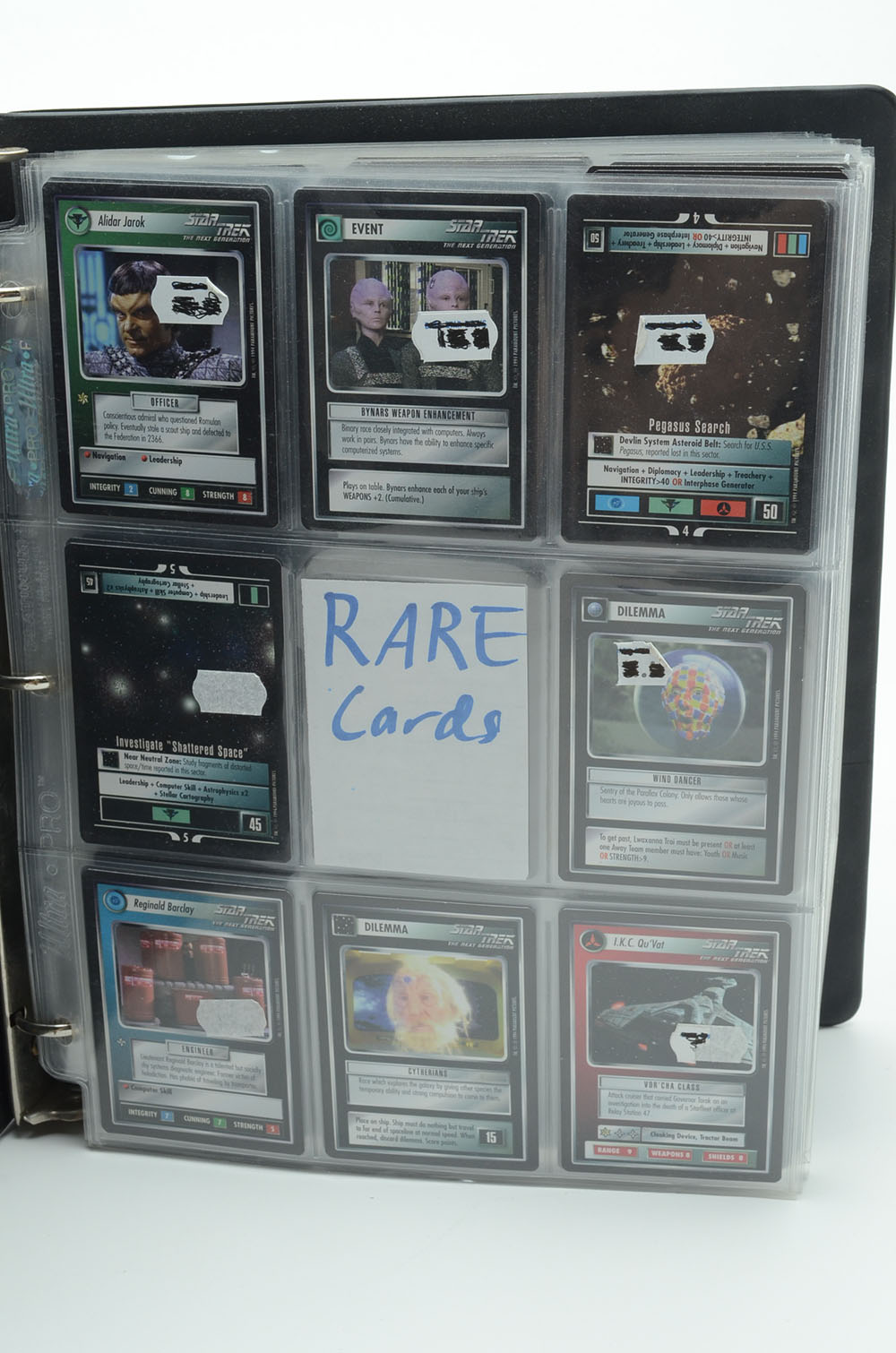 1990s “Star Trek: The Next Generation Card Game” Cards in Card Binder