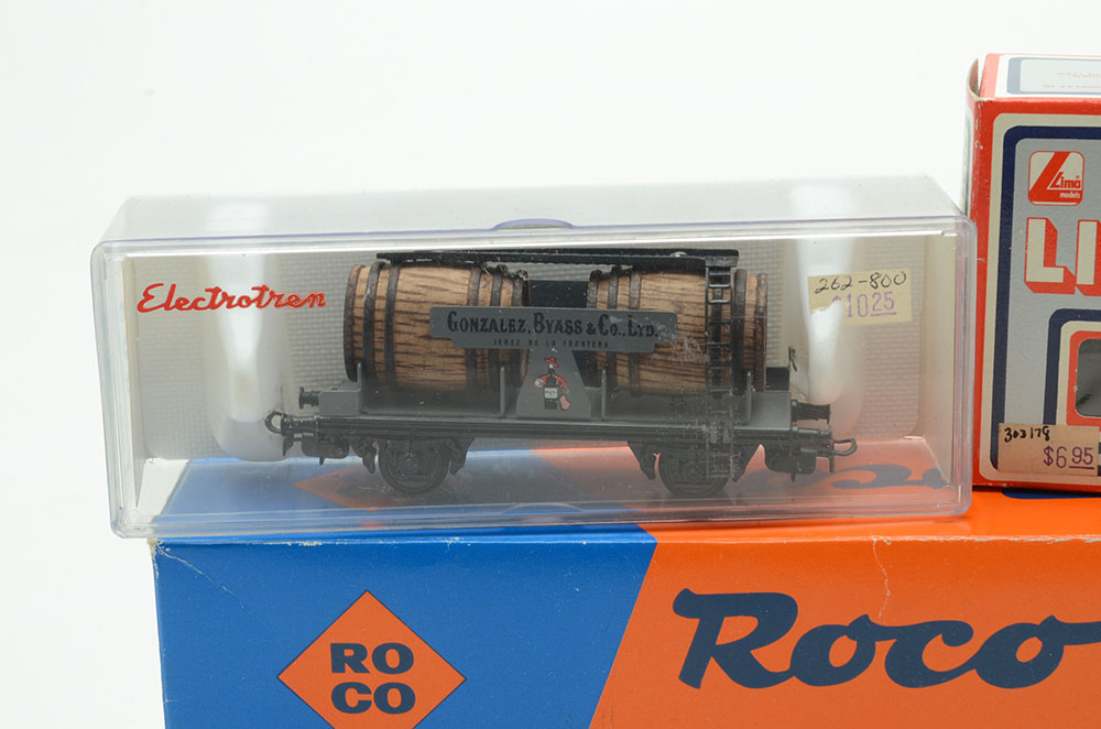 HO Gauge Model Trains with German Themed Cars