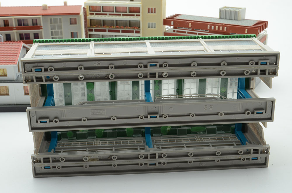 Collection of Miniature Railroad N Scale Layout Buildings including Warehouse