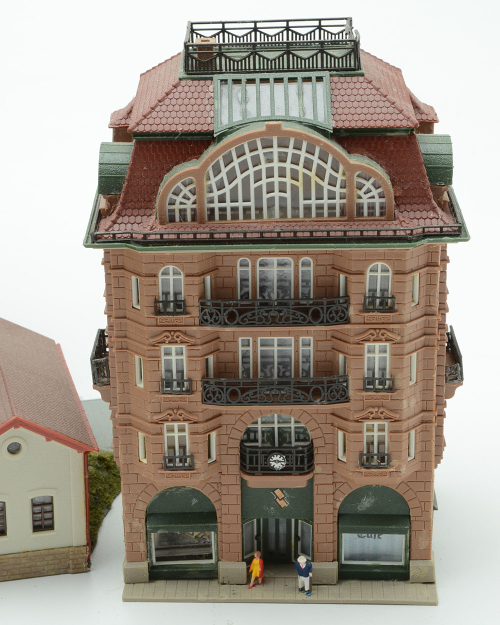 Collection of Miniature Railroad N Scale Layout Buildings including a Bank