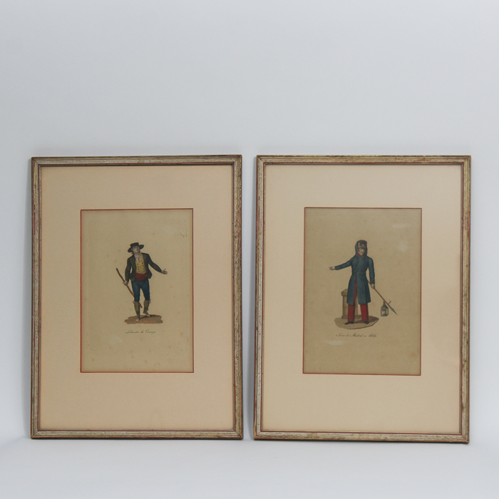 Pair of Hand-Colored Engravings