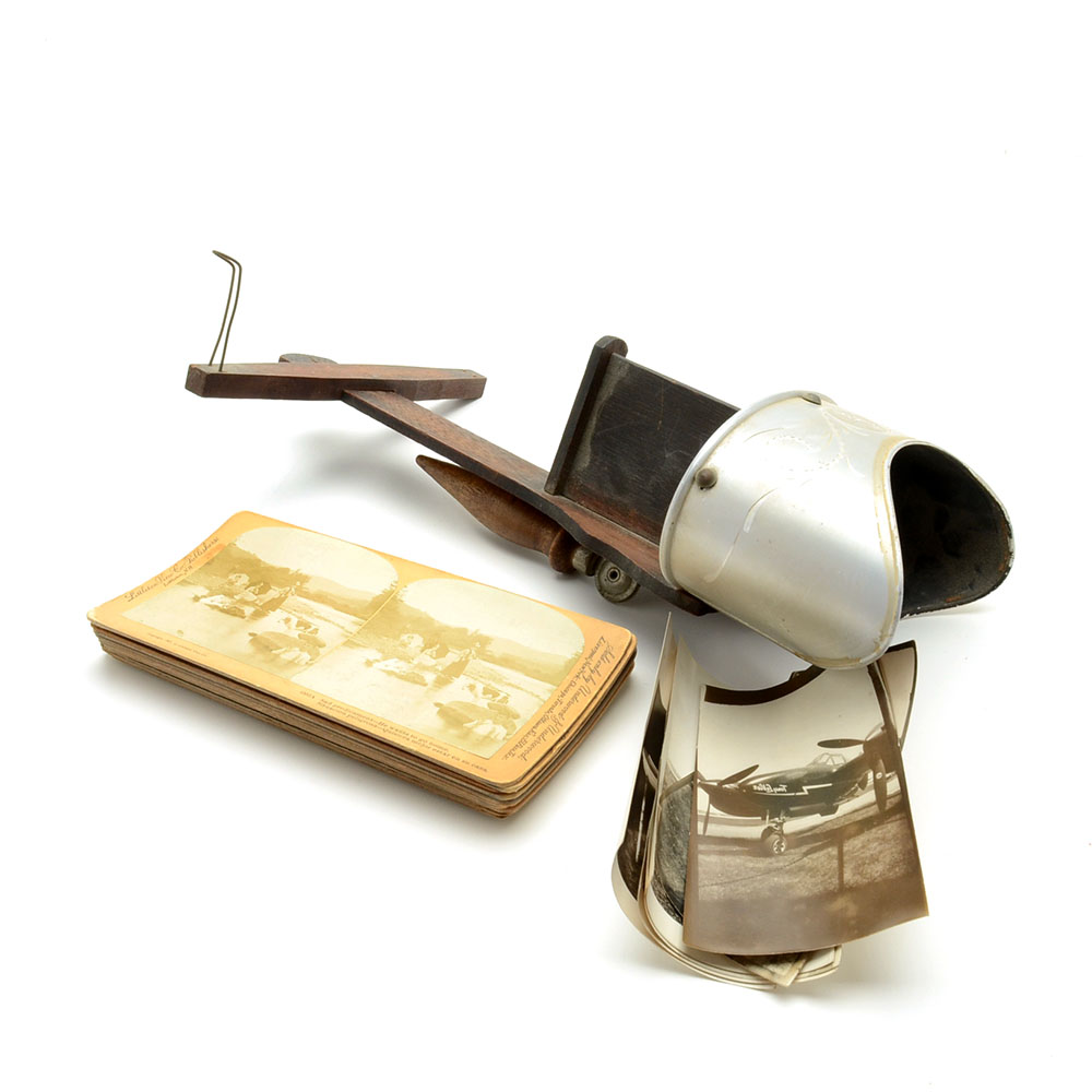 Tony LeVier P-38 L-5 Airplane Photographs and Stereoscope Cards