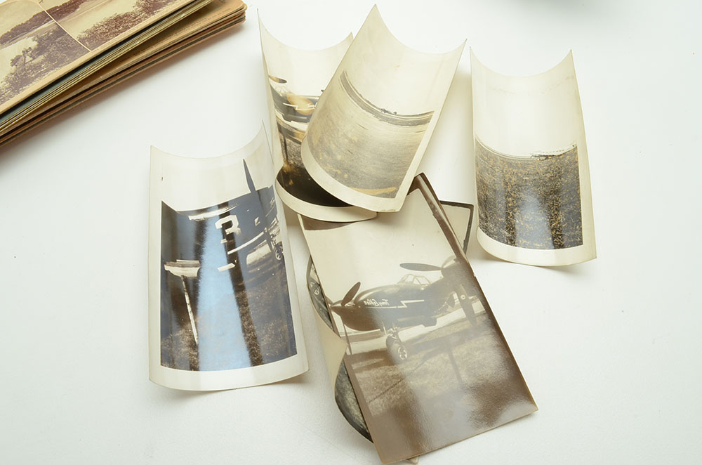 Tony LeVier P-38 L-5 Airplane Photographs and Stereoscope Cards