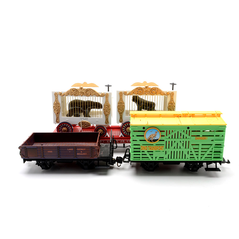 Group of Three Garden Scale Train Cars