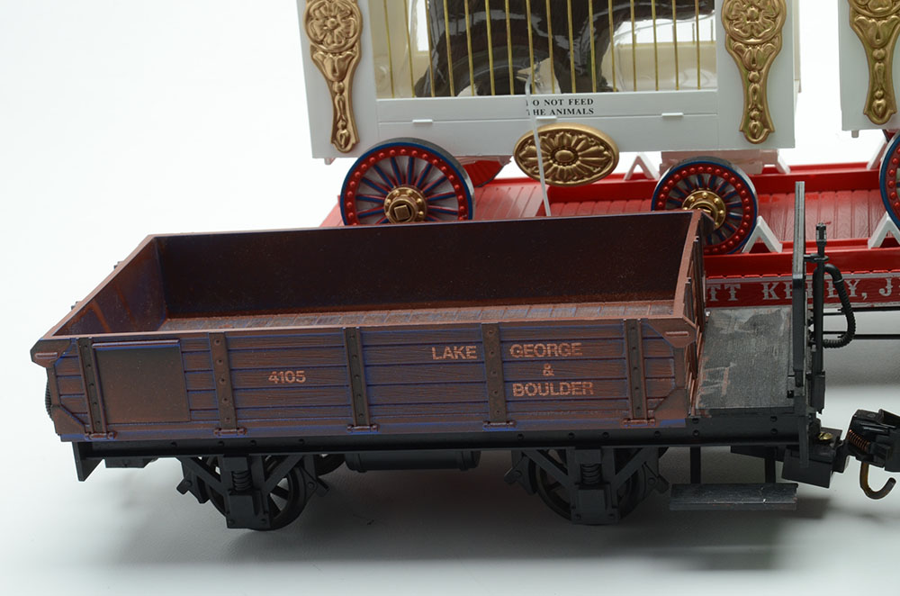 Group of Three Garden Scale Train Cars