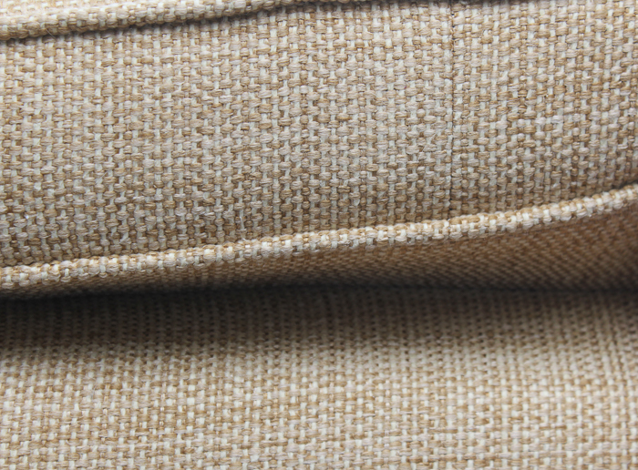 Khaki Tweed Arm Chair and Ottoman