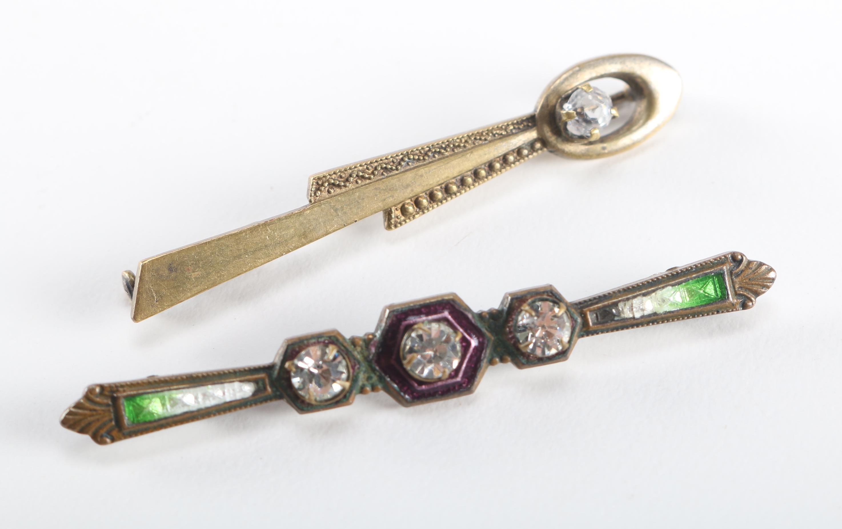 Vintage Brooches and Art Nouveau Mirror Pendant