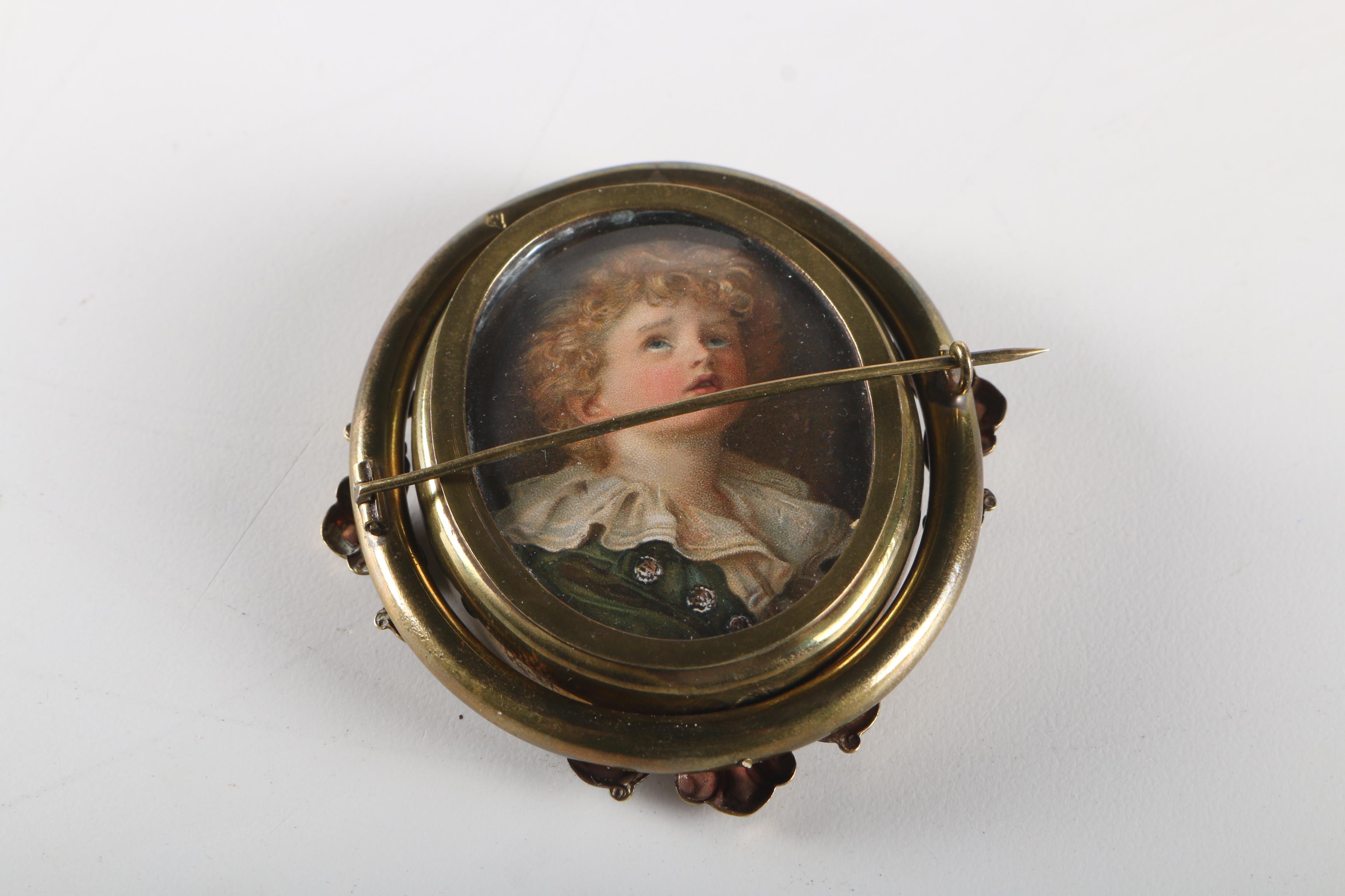 Victorian Era Reversible Mourning Brooch